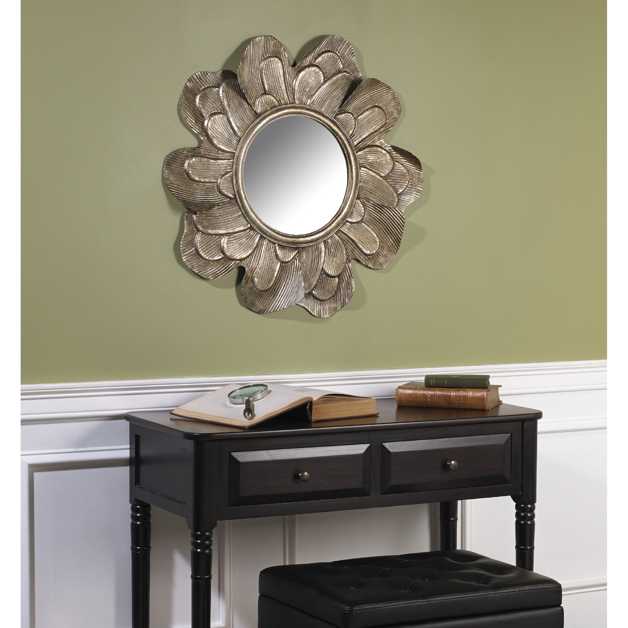 Bombay Antique Round Mirror & Reviews Wayfair