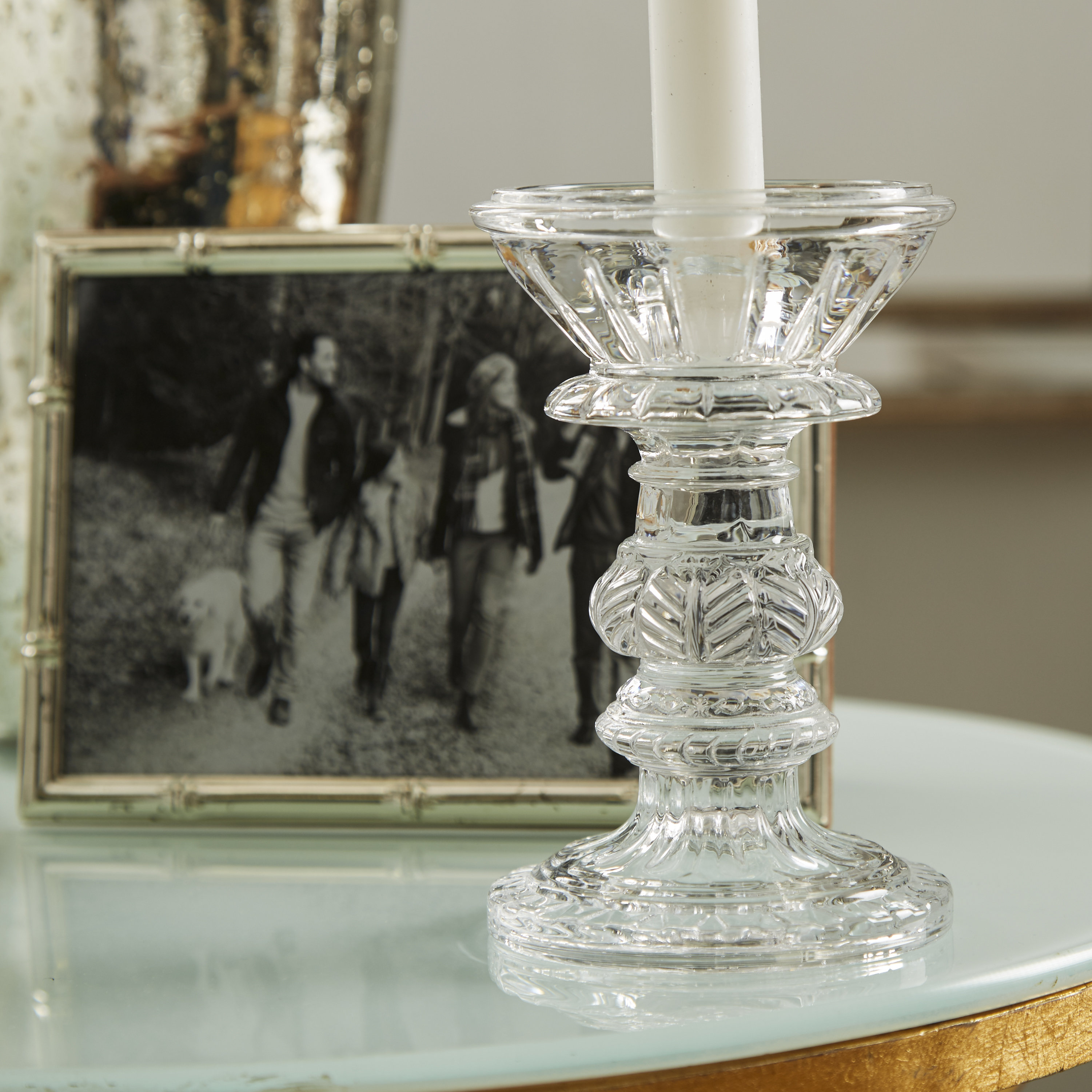 Bombay 3 Piece Glass Leaf Candle Holder Set & Reviews Wayfair