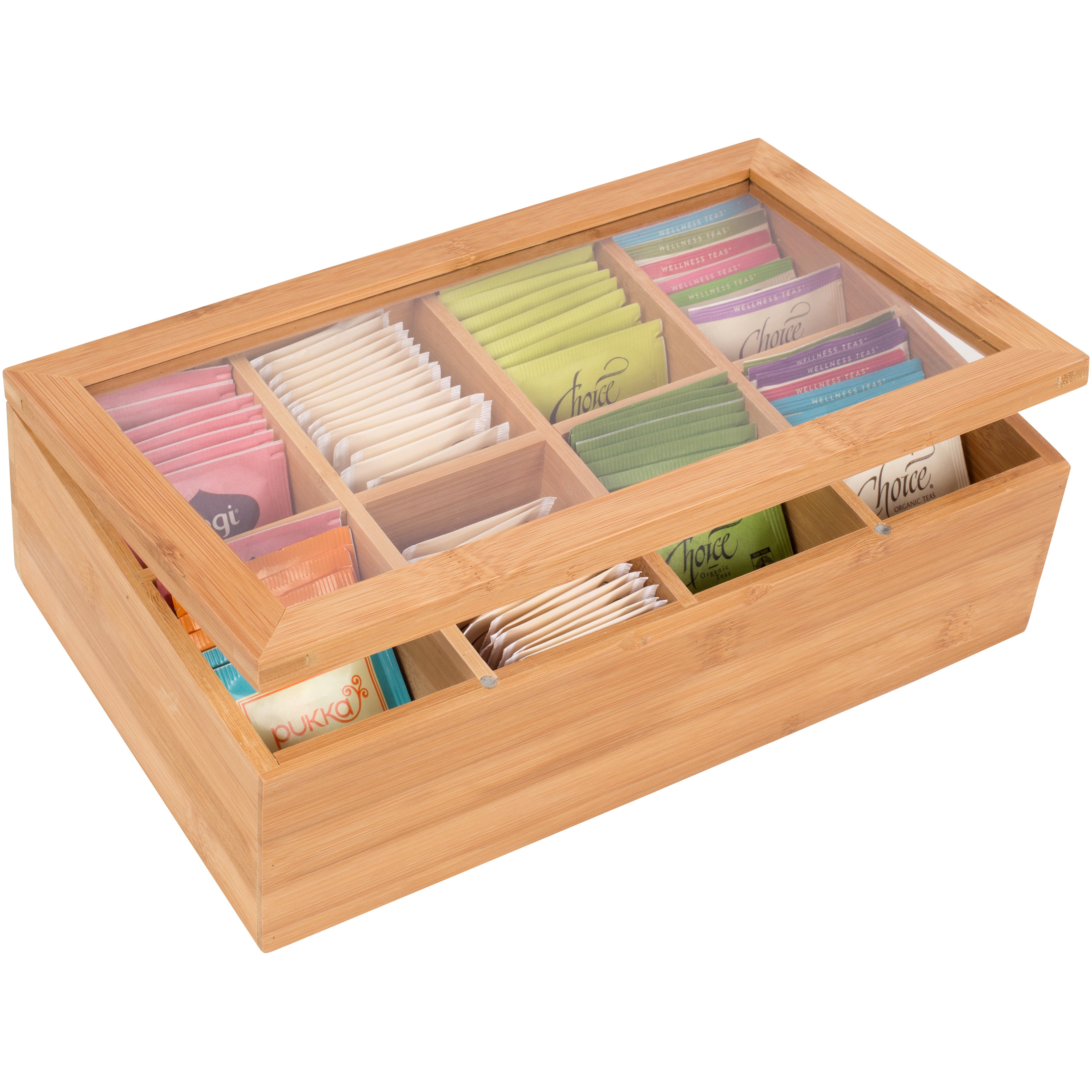 Bamboo 8Section Tea Storage Box Wayfair