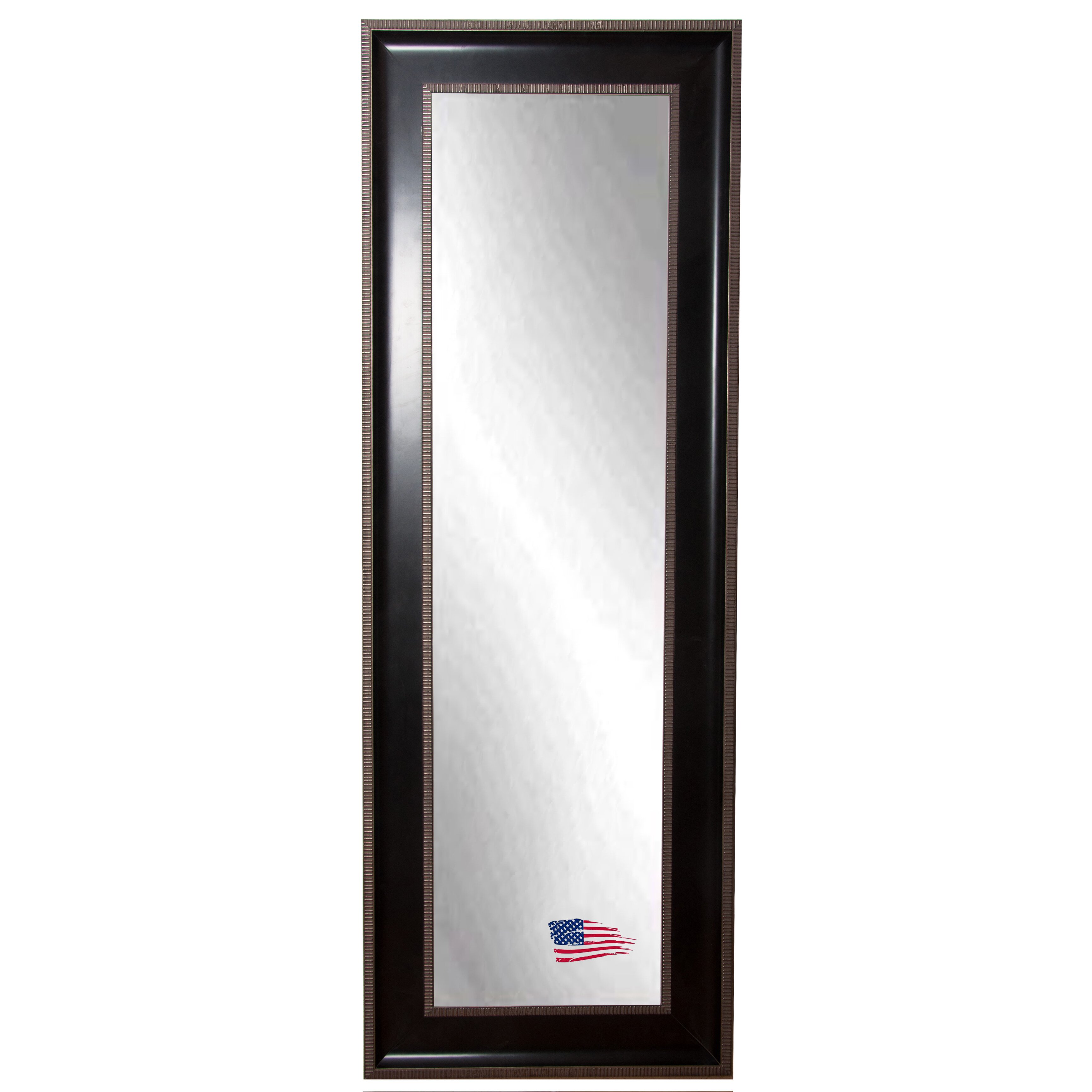 Rayne Mirrors Ava Black with Silver Caged Trim Full Length ...