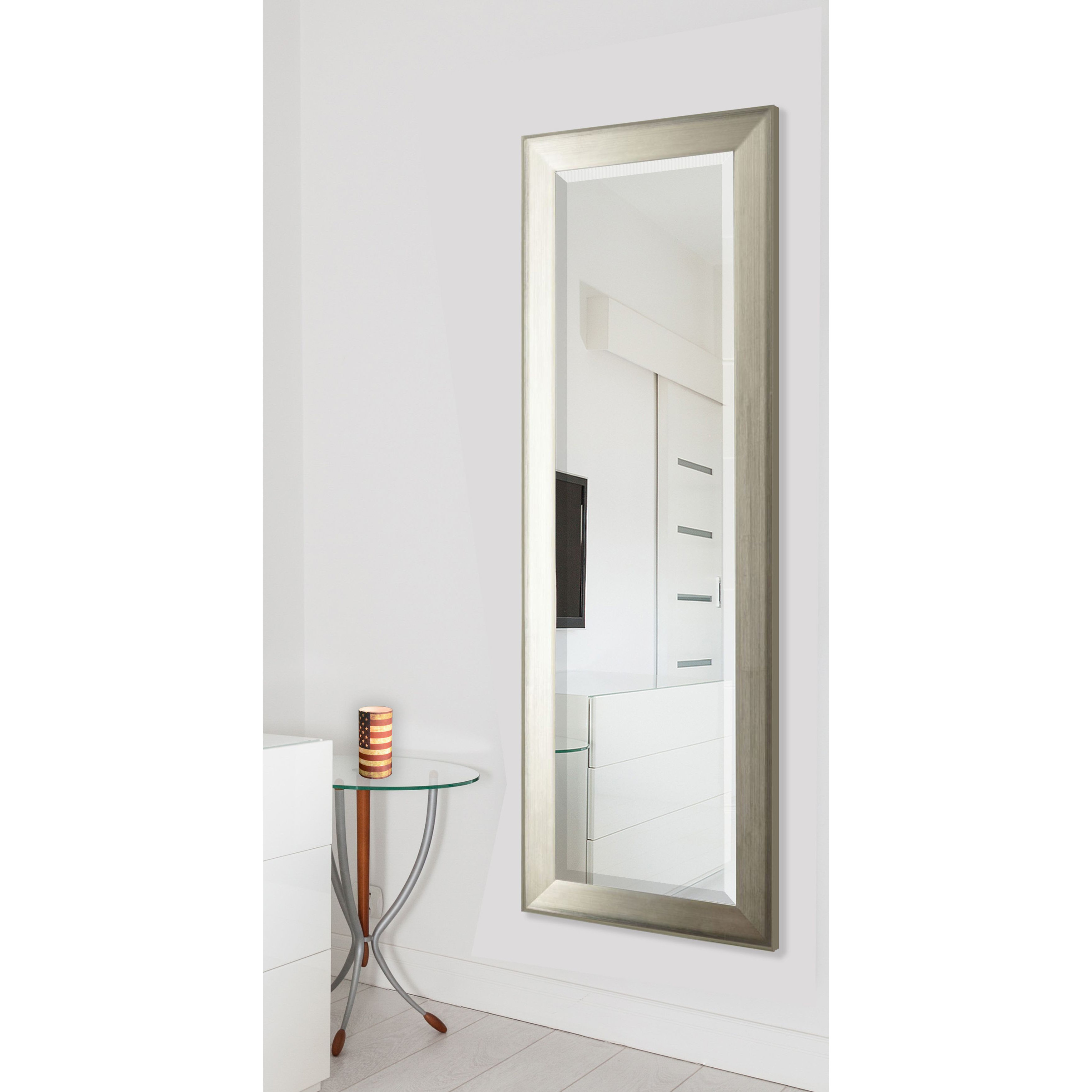 Jovie Jane Brushed Silver Tone Full Length Beveled Body Mirror Wayfair