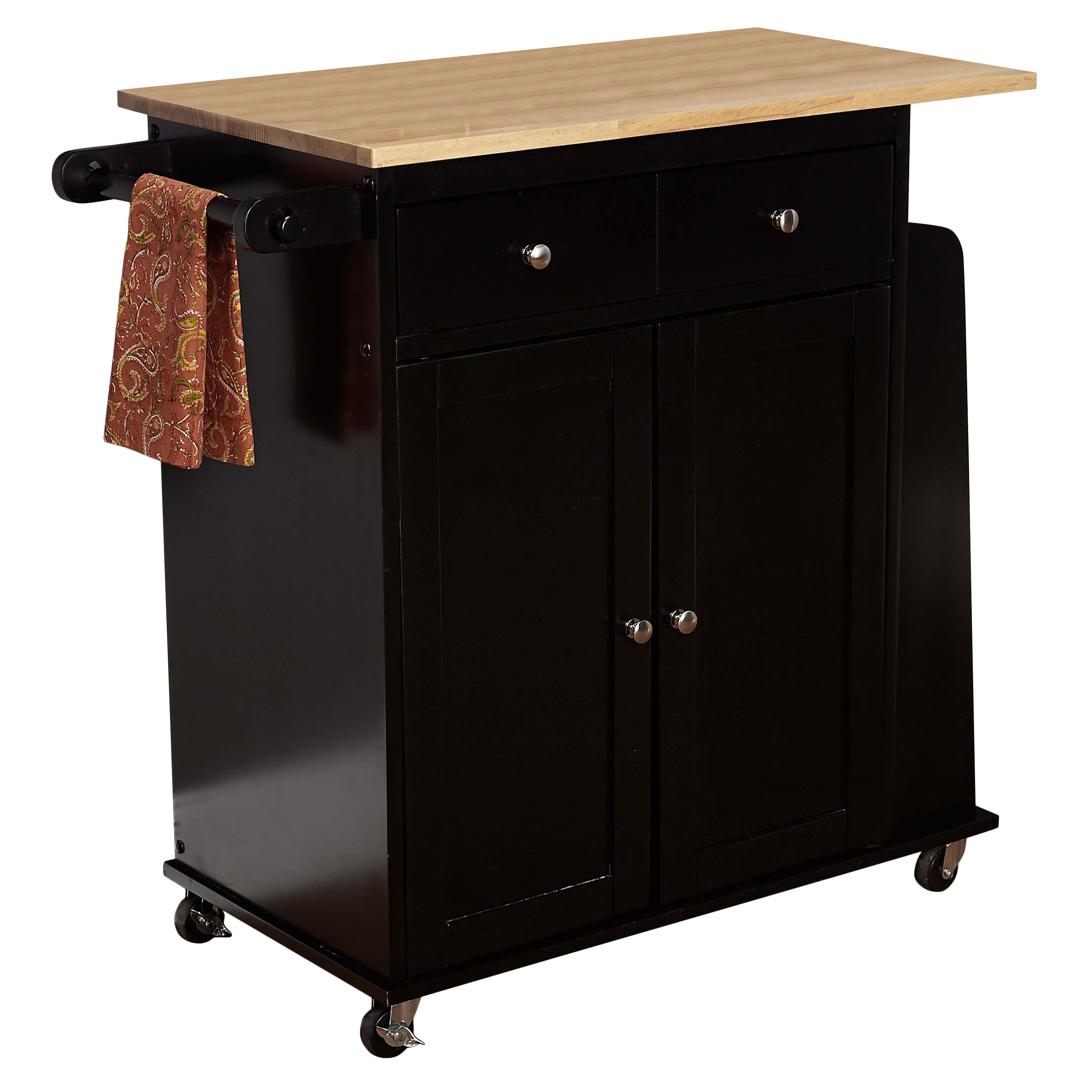 TMS Lana Kitchen Cart with Wooden Top & Reviews Wayfair
