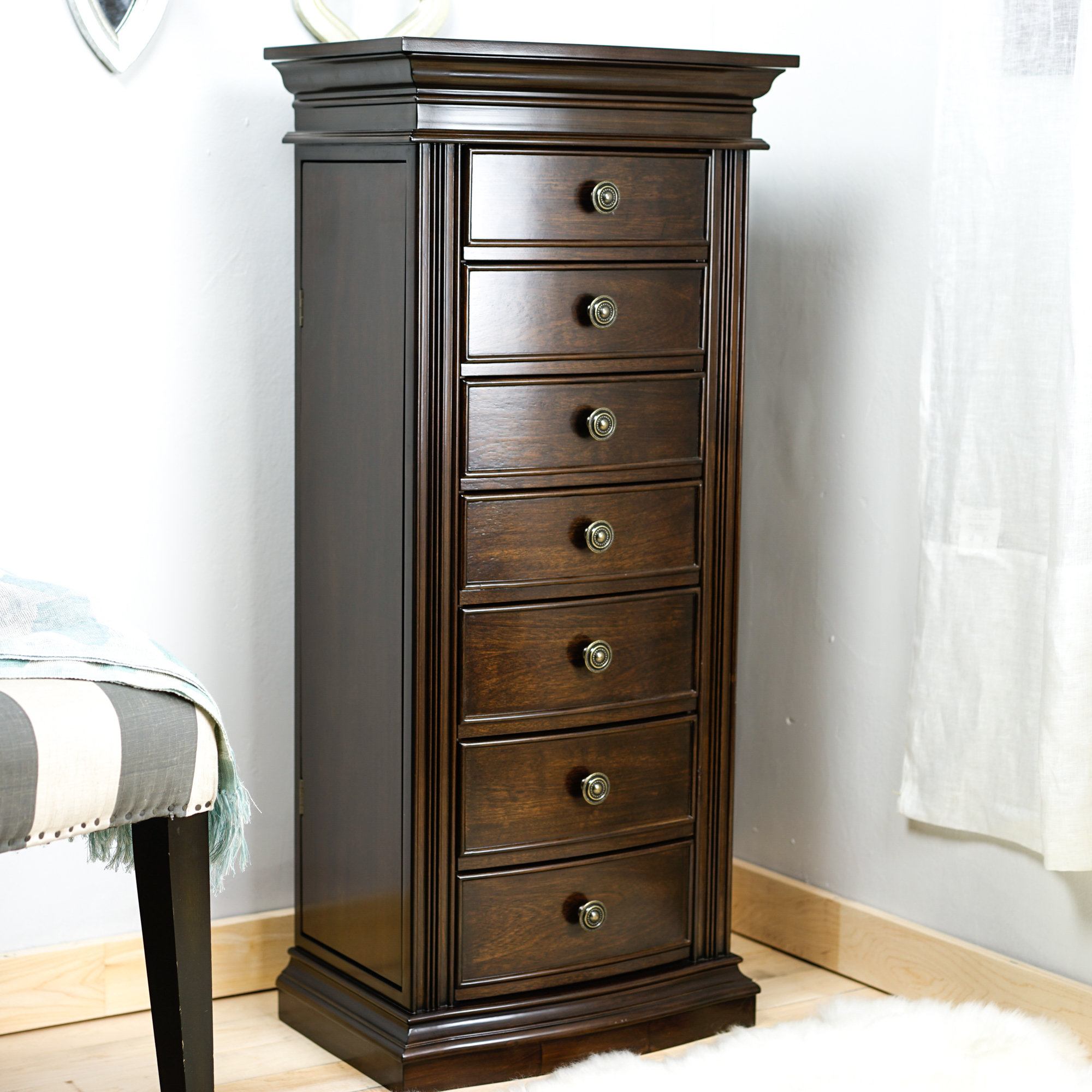 Landry Jewelry Armoire with Mirror Wayfair