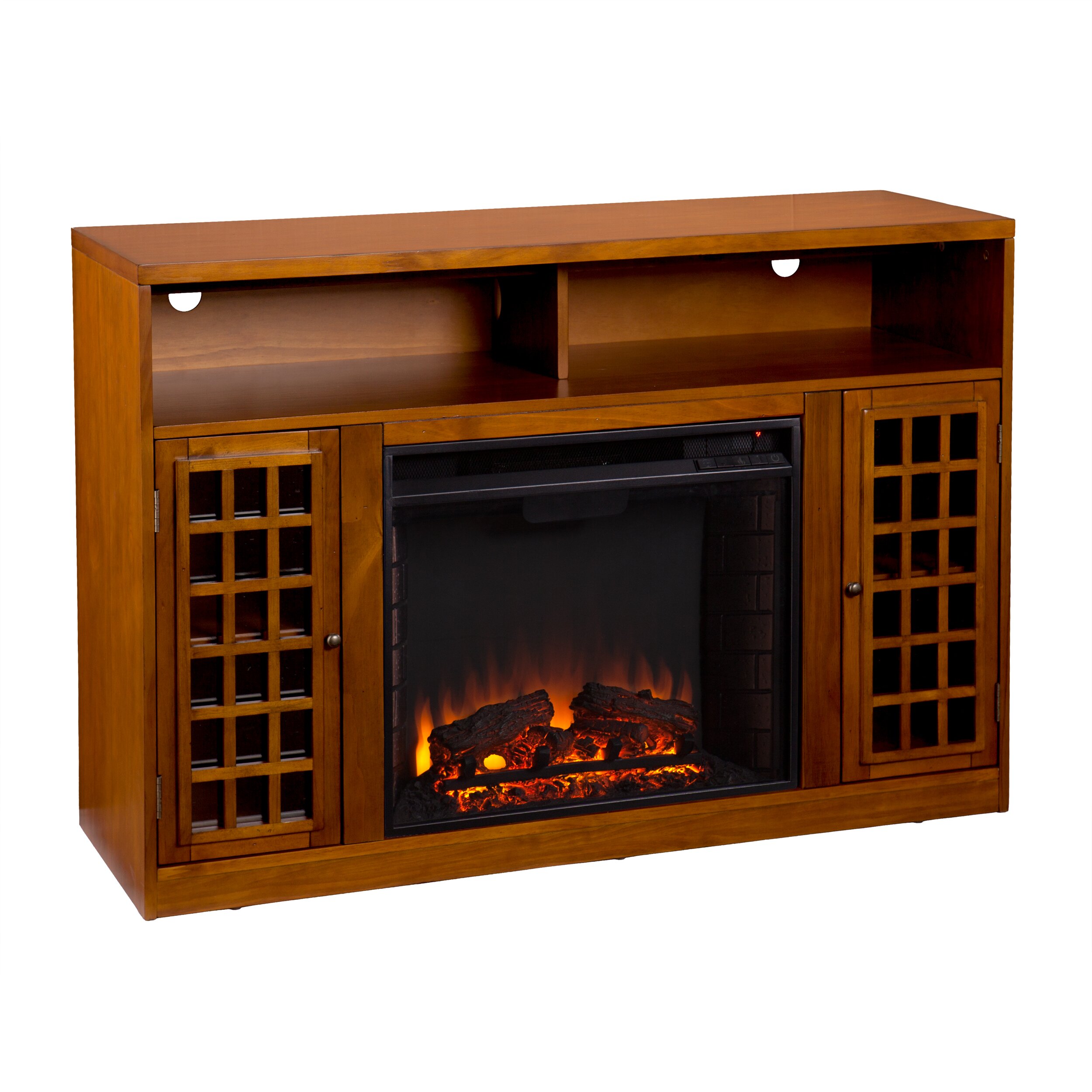 Lipan TV Stand with Electric Fireplace  Wayfair