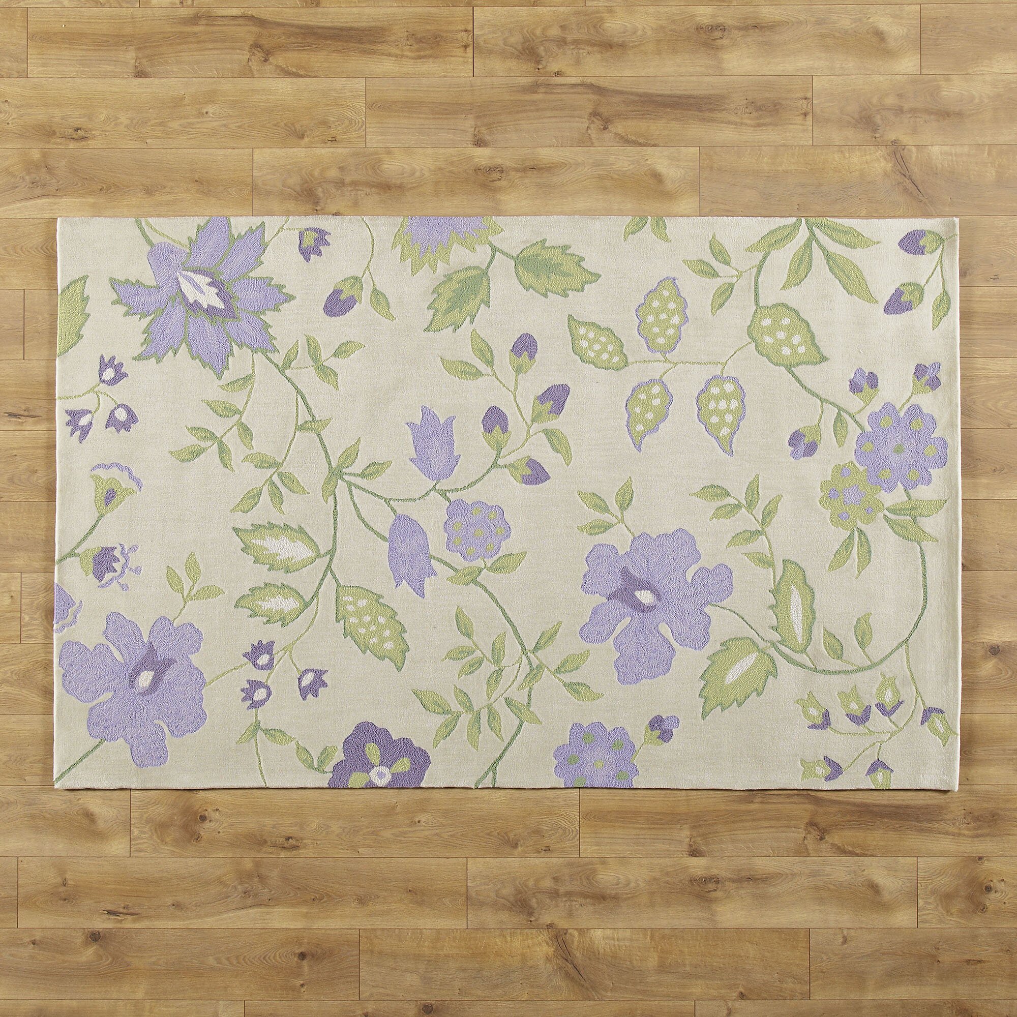 Trailing Vines Purple Rug Wayfair