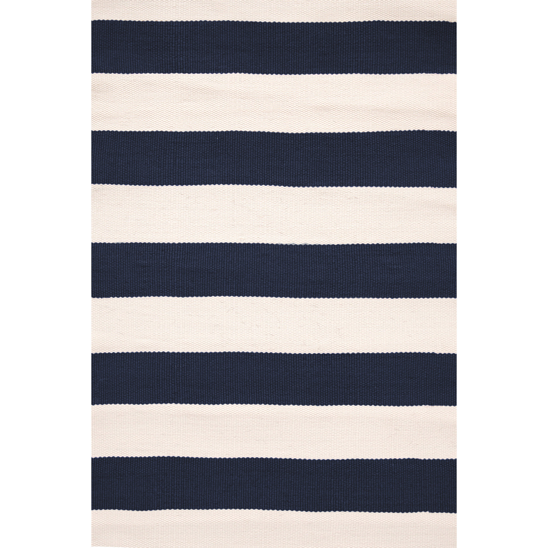Dash and Albert Rugs Catamaran Ivory & Navy Striped Area Rug AllModern