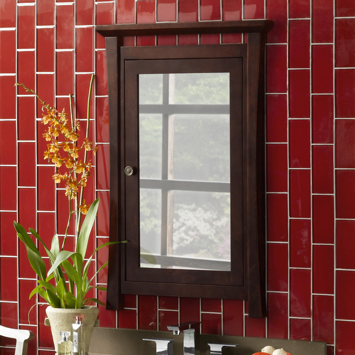 Pacific Rim Solid Wood Framed Medicine in Vintage Walnut Wayfair