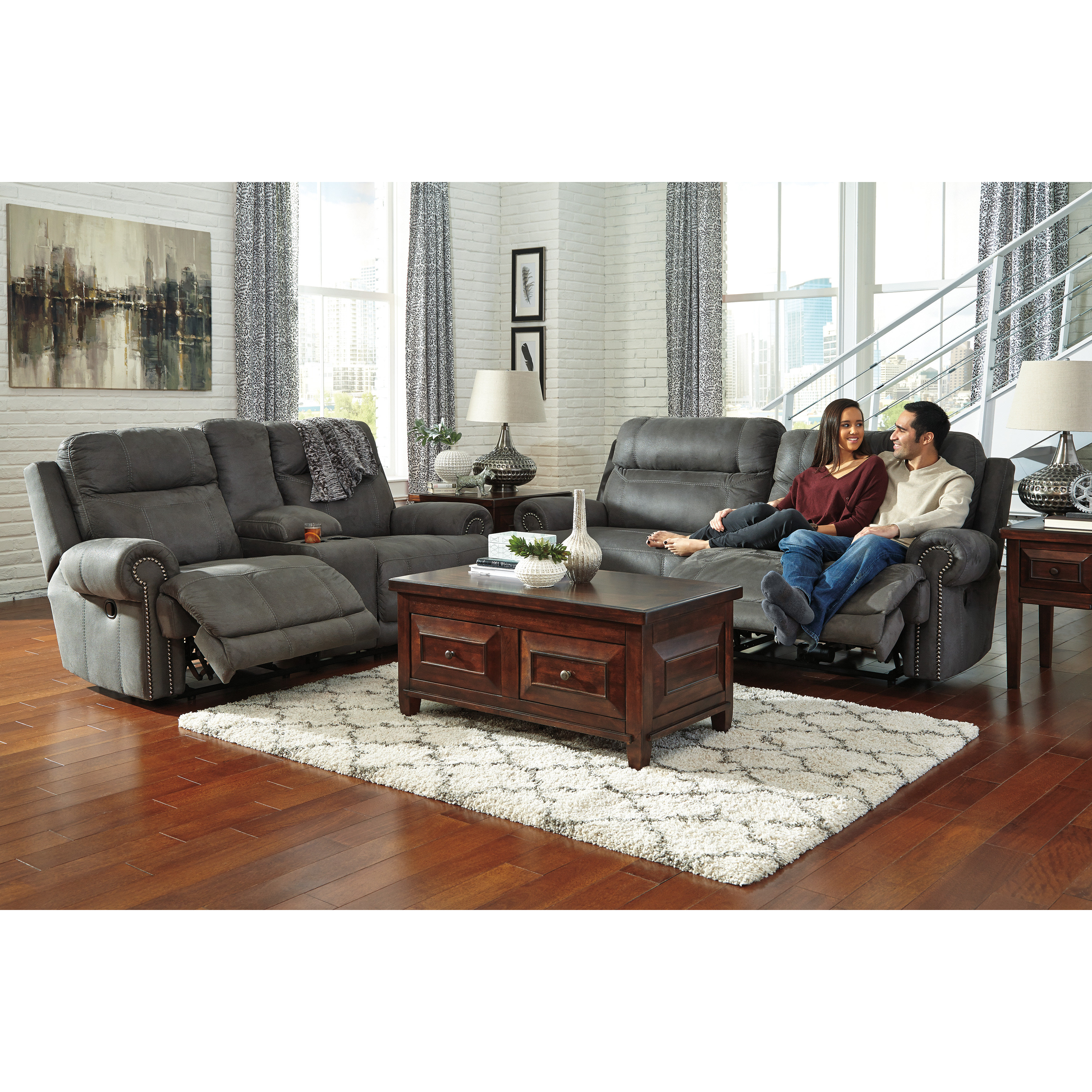 Signature Design by Ashley Austere 2 Seat Reclining Sofa & Reviews