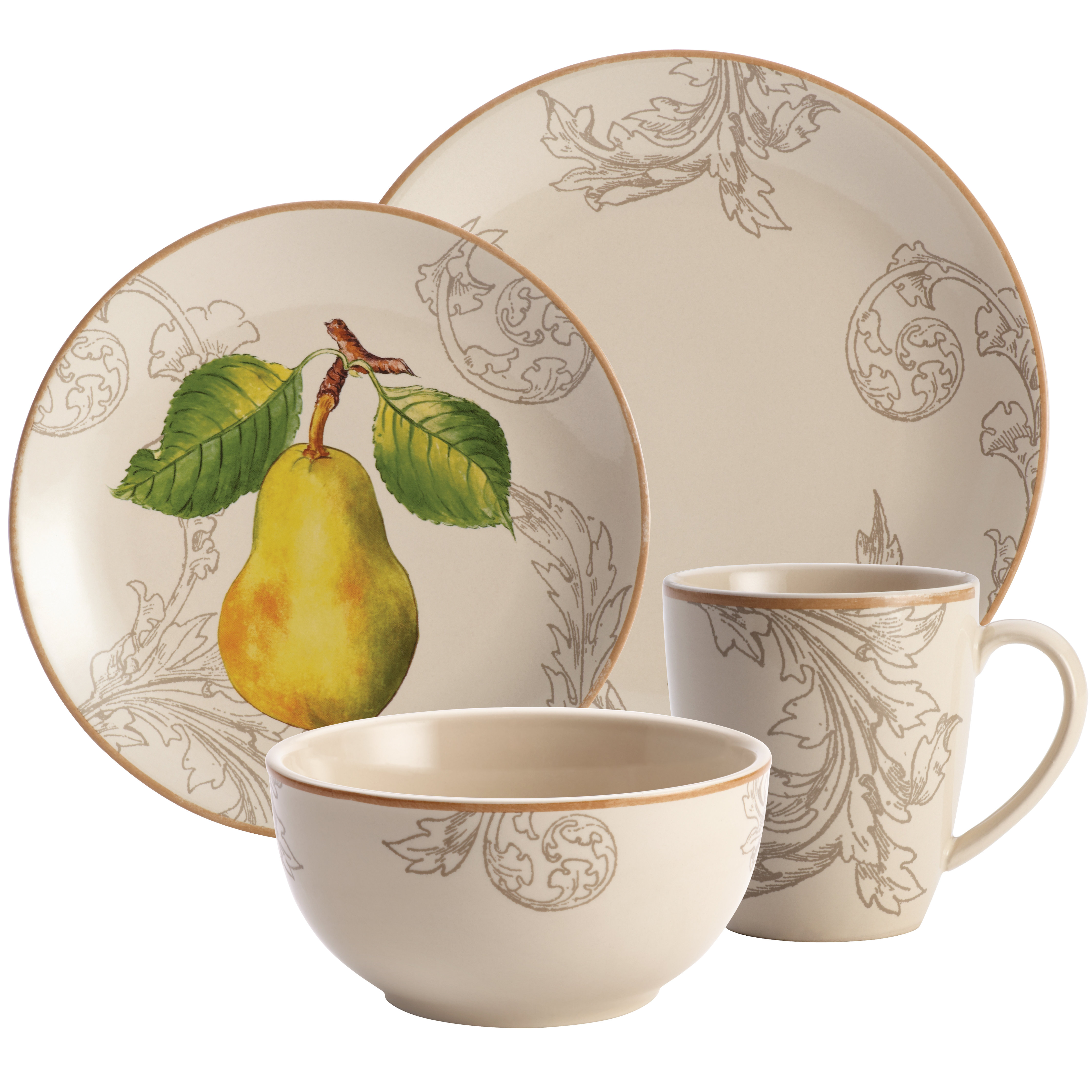Orchard Harvest Stoneware 16 Piece Dinnerware Set Wayfair