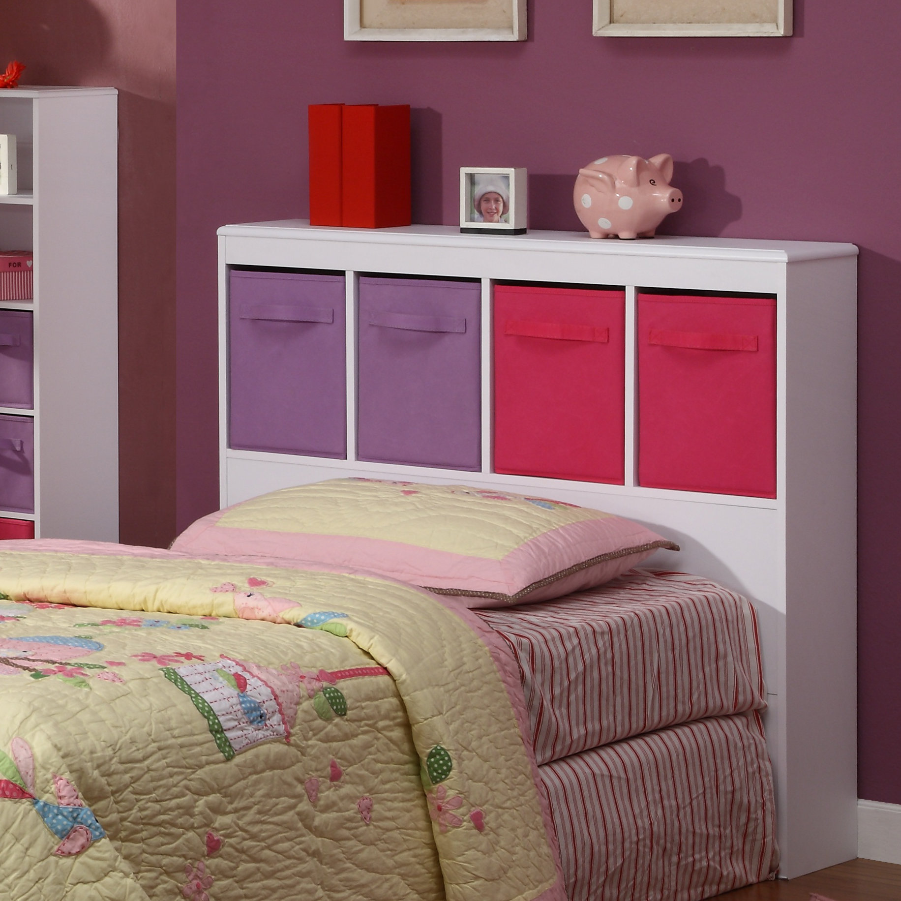 Girl's Twin Bookcase Headboard Wayfair