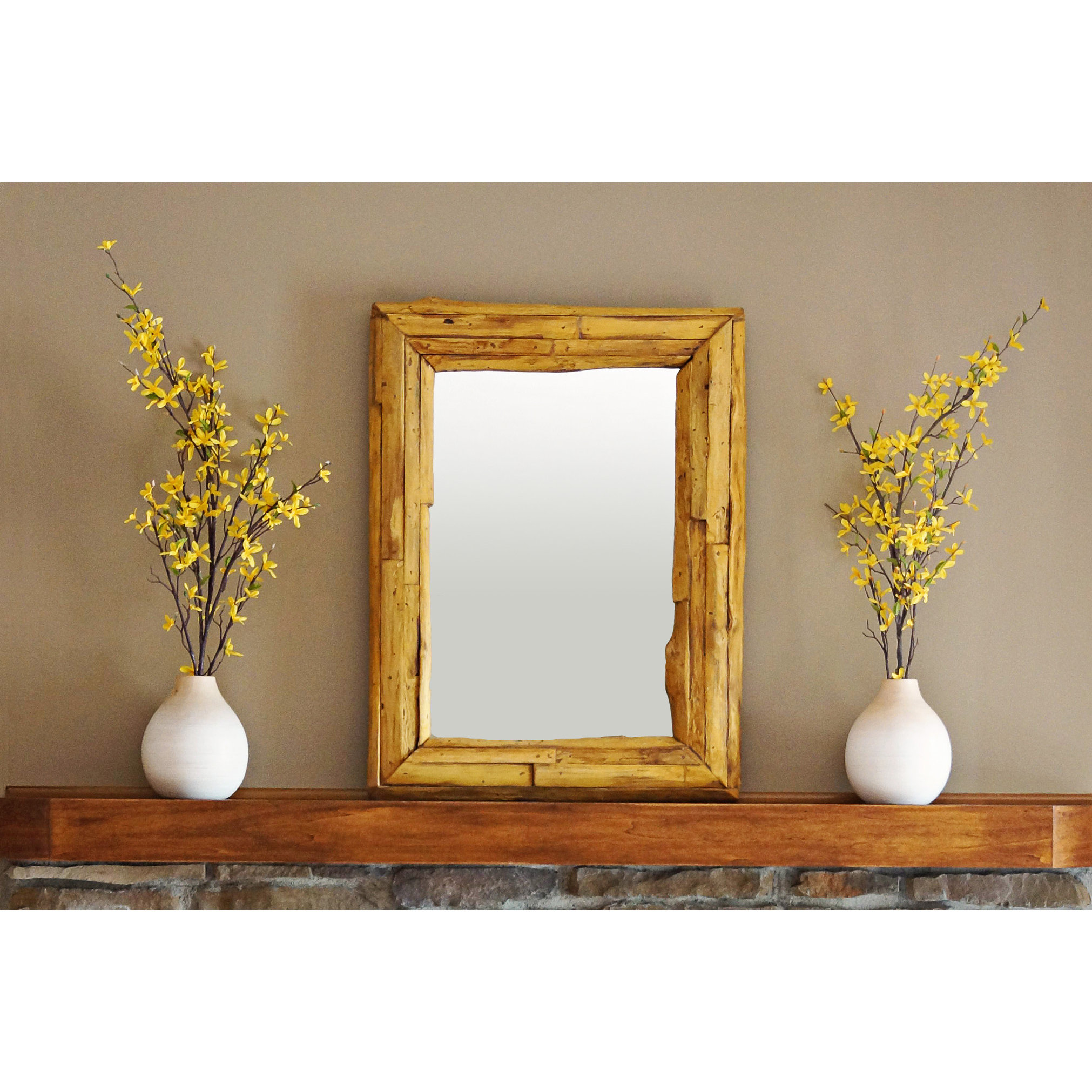 Natural Edge Teak Wall Mirror Wayfair