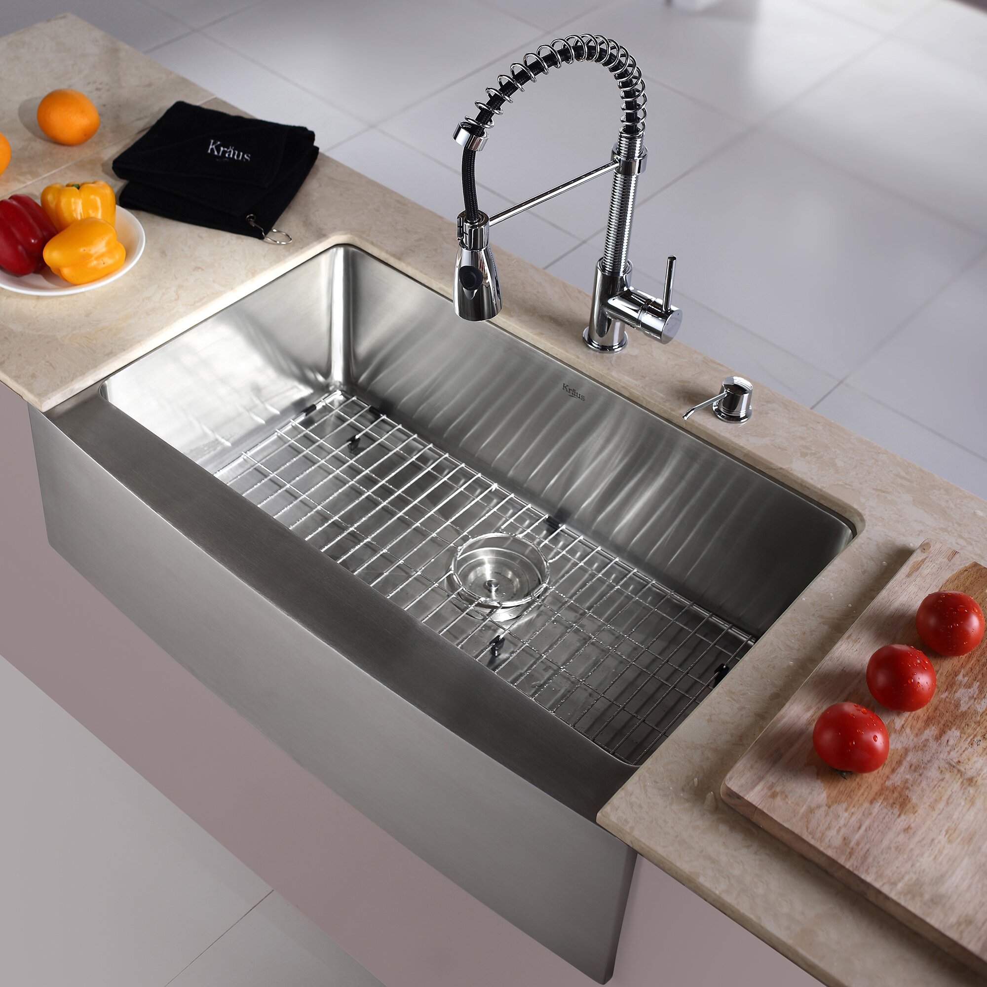 Kraus Single Bowl Stainless Steel Kitchen Sink