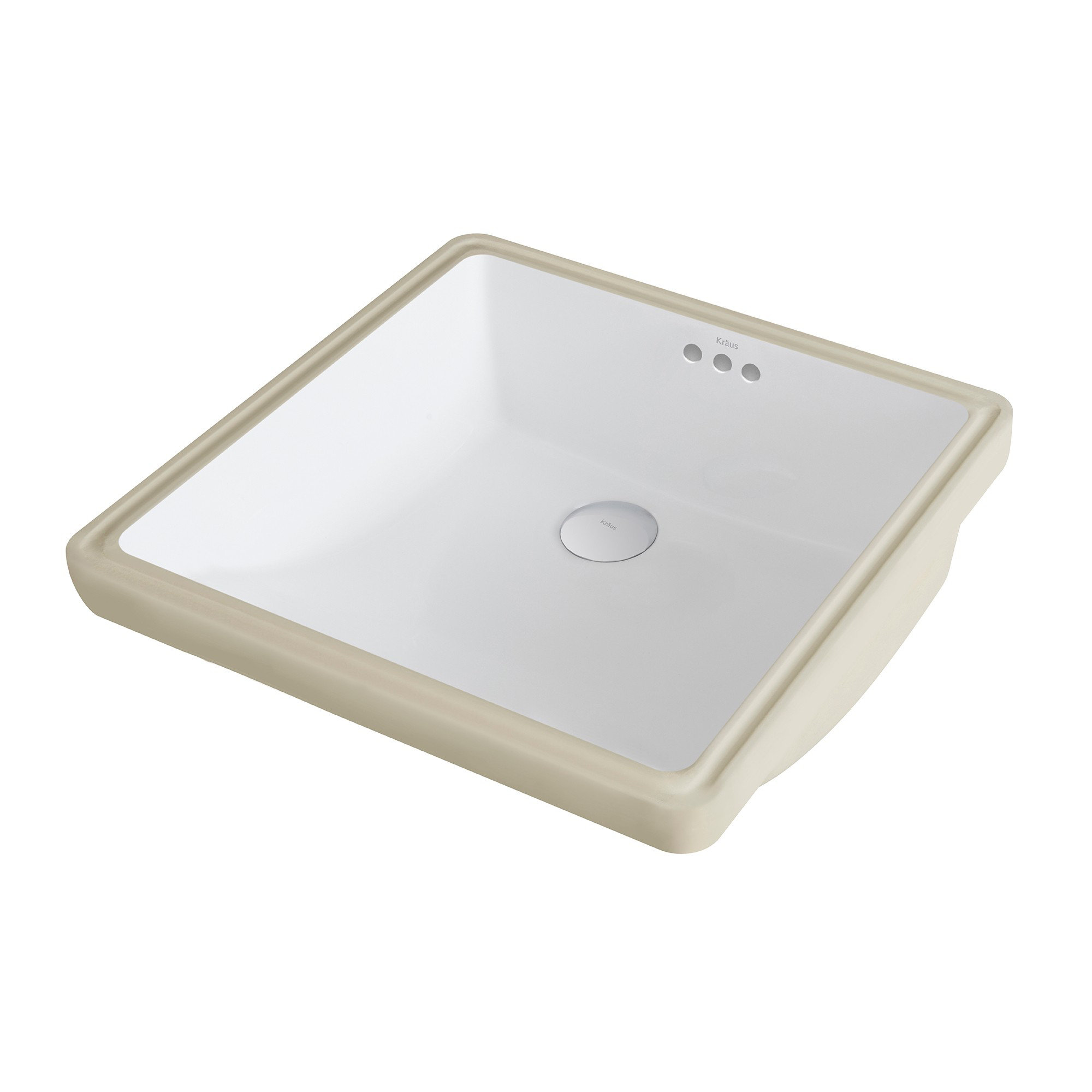 Elavo™ Ceramic Square Undermount Bathroom Sink with Overflow | Wayfair