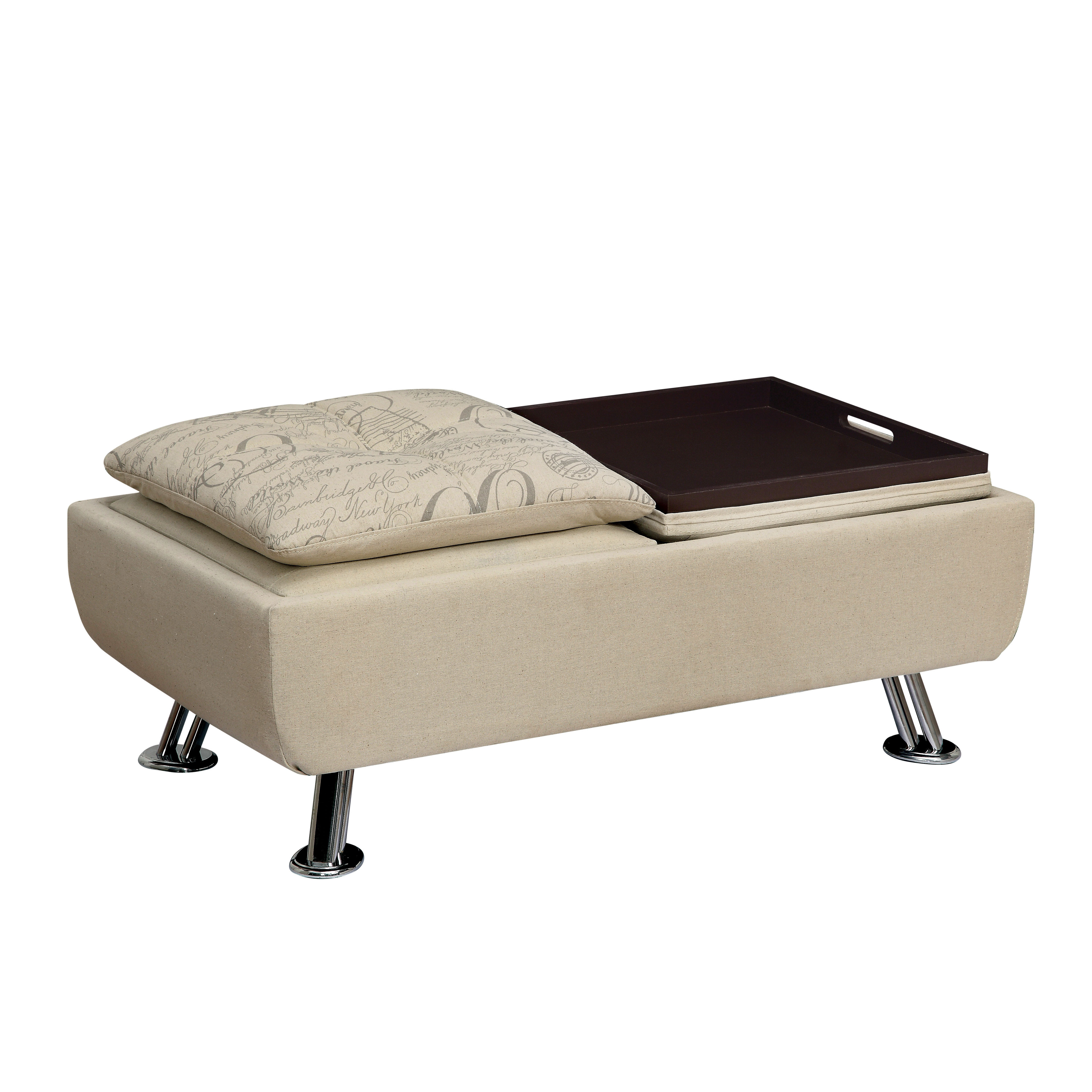 Charmant Flip Top Trays Ottoman Wayfair