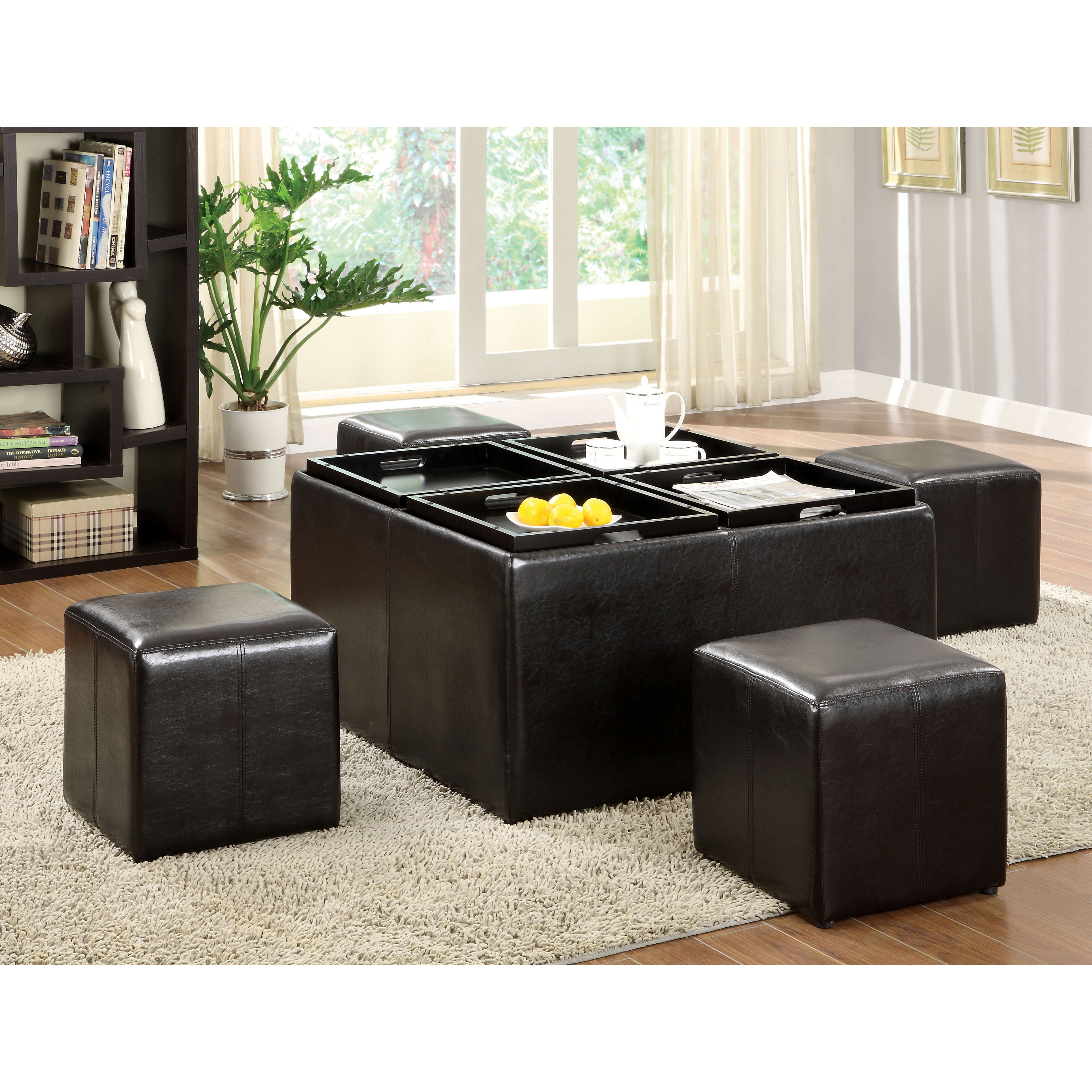 5 Piece Verano Coffee Table Ottoman Set  Wayfair