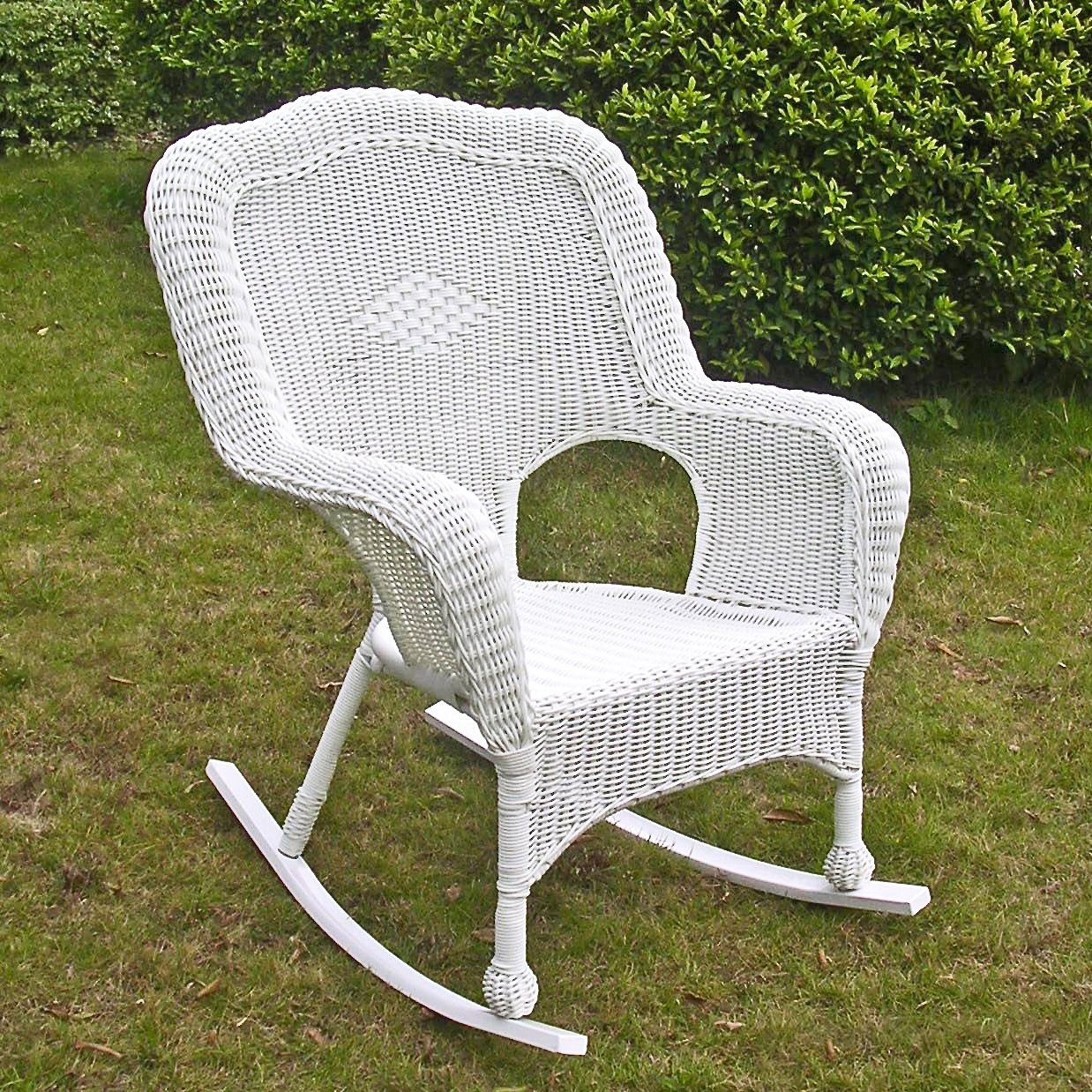 Chelsea Outdoor Wicker Resin Patio Rocking Chair | Wayfair