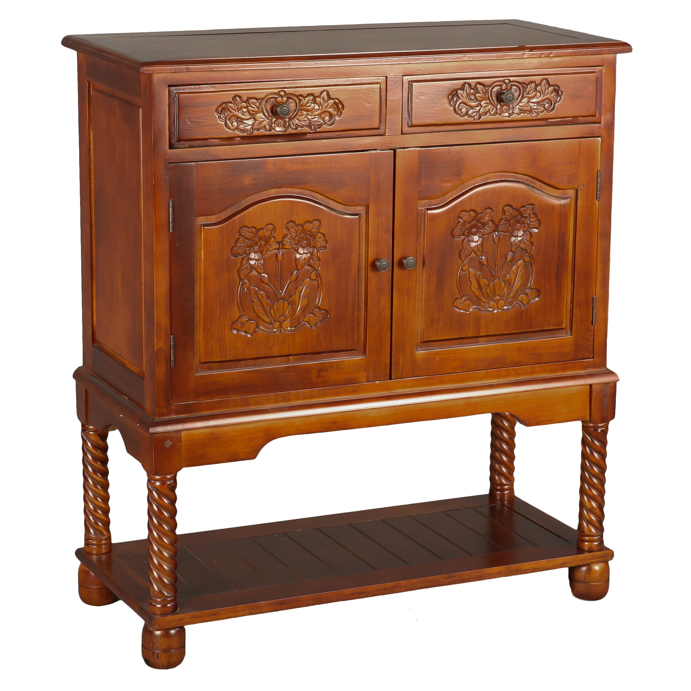 international-caravan-windsor-hand-carved-wood-hall-console-table