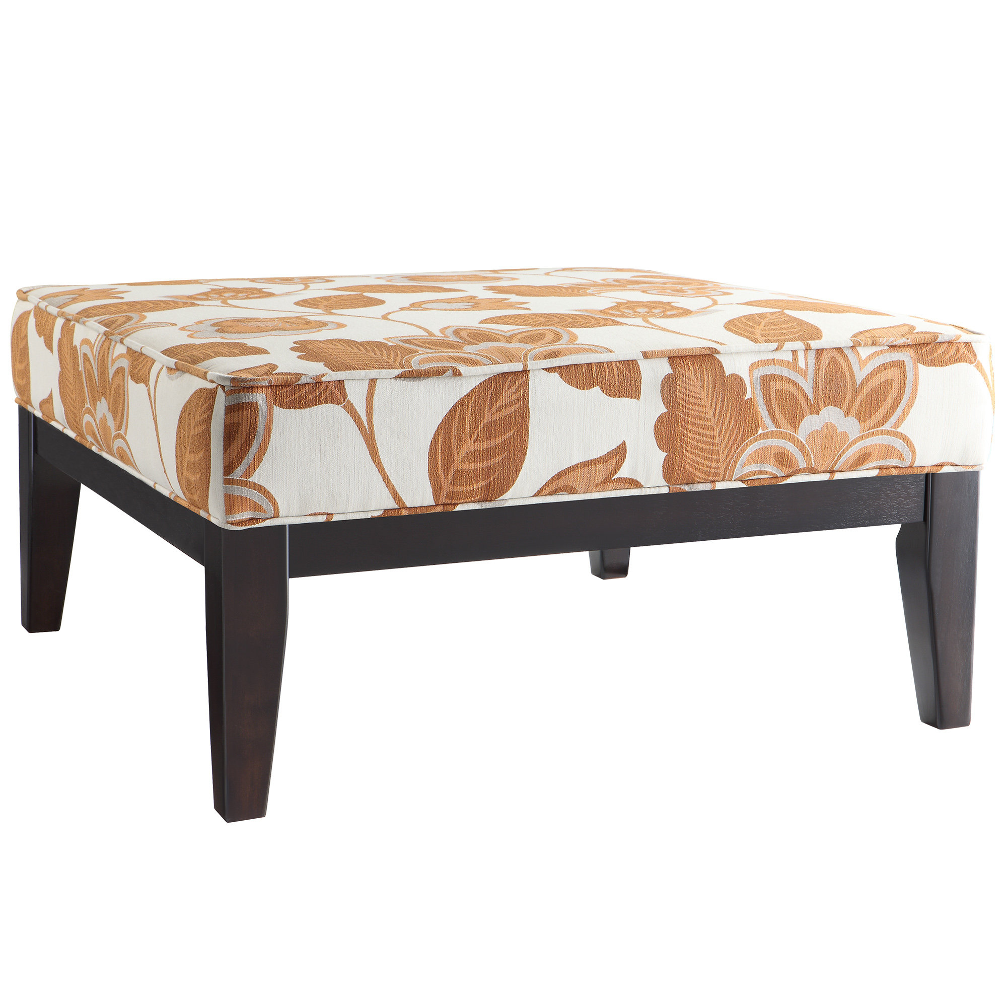 Kingstown Home Woodfield Floral Square Ottoman with Cushion & Reviews