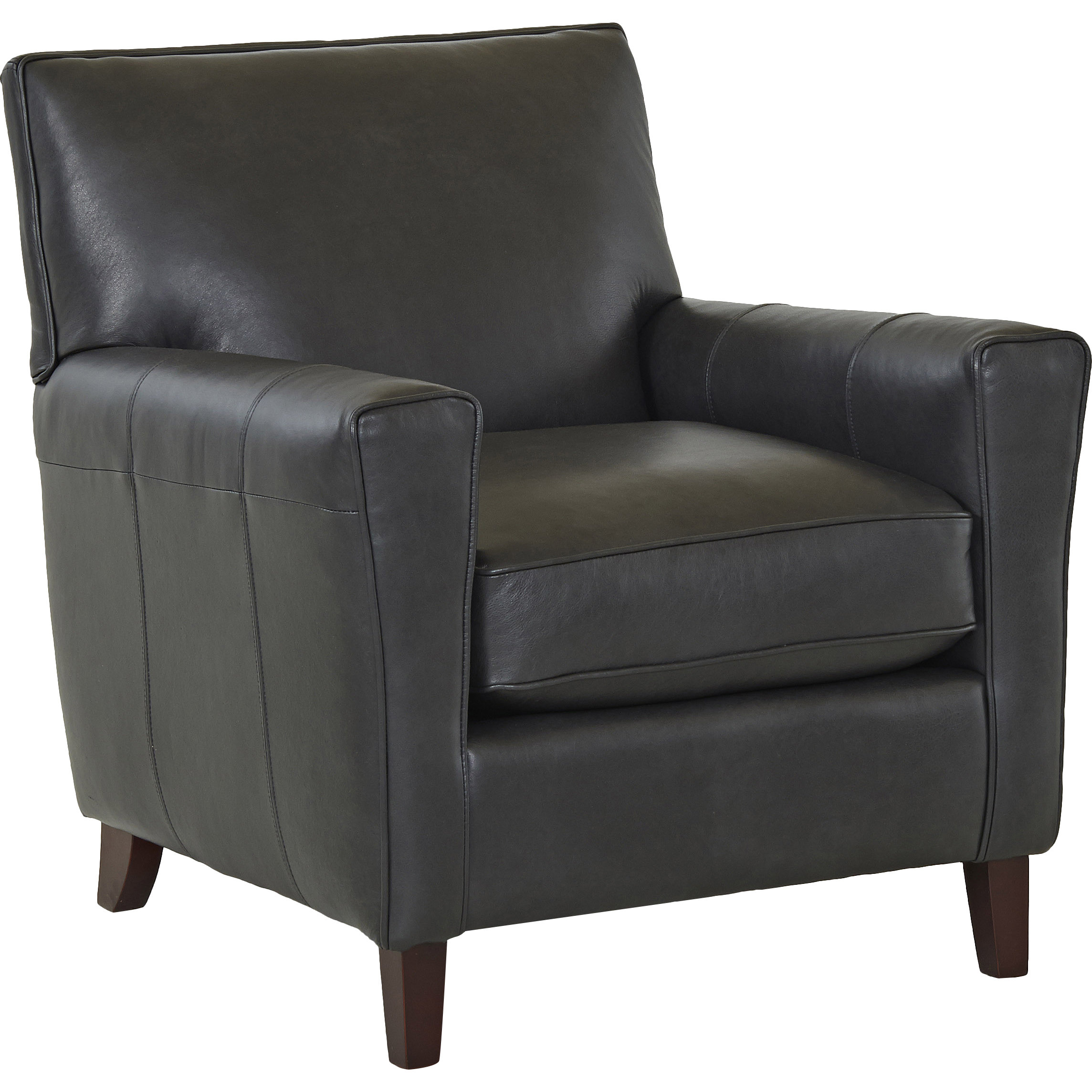 Wayfair Custom Upholstery Grayson Leather Arm Chair & Reviews Wayfair