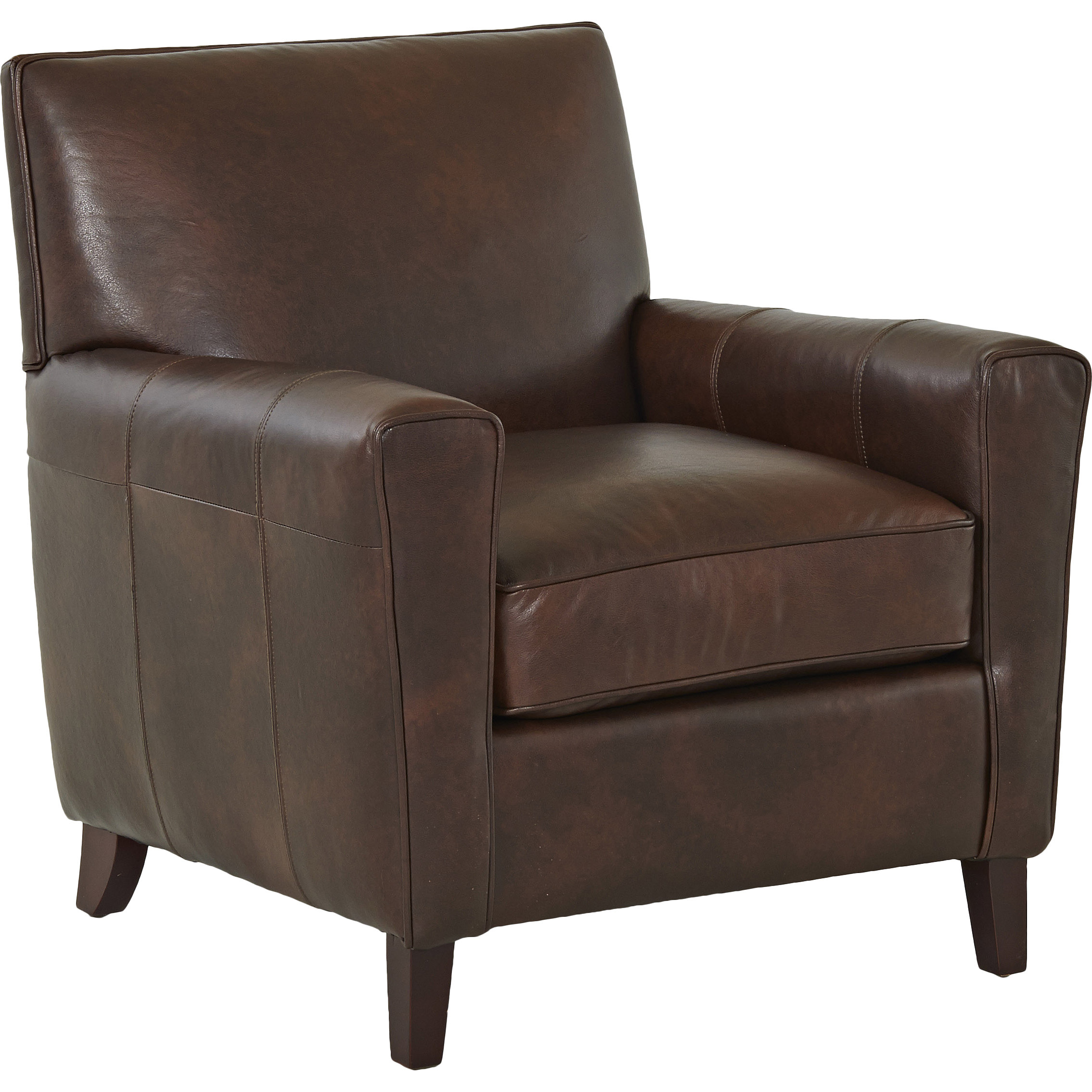 Wayfair Custom Upholstery Grayson Leather Arm Chair & Reviews Wayfair
