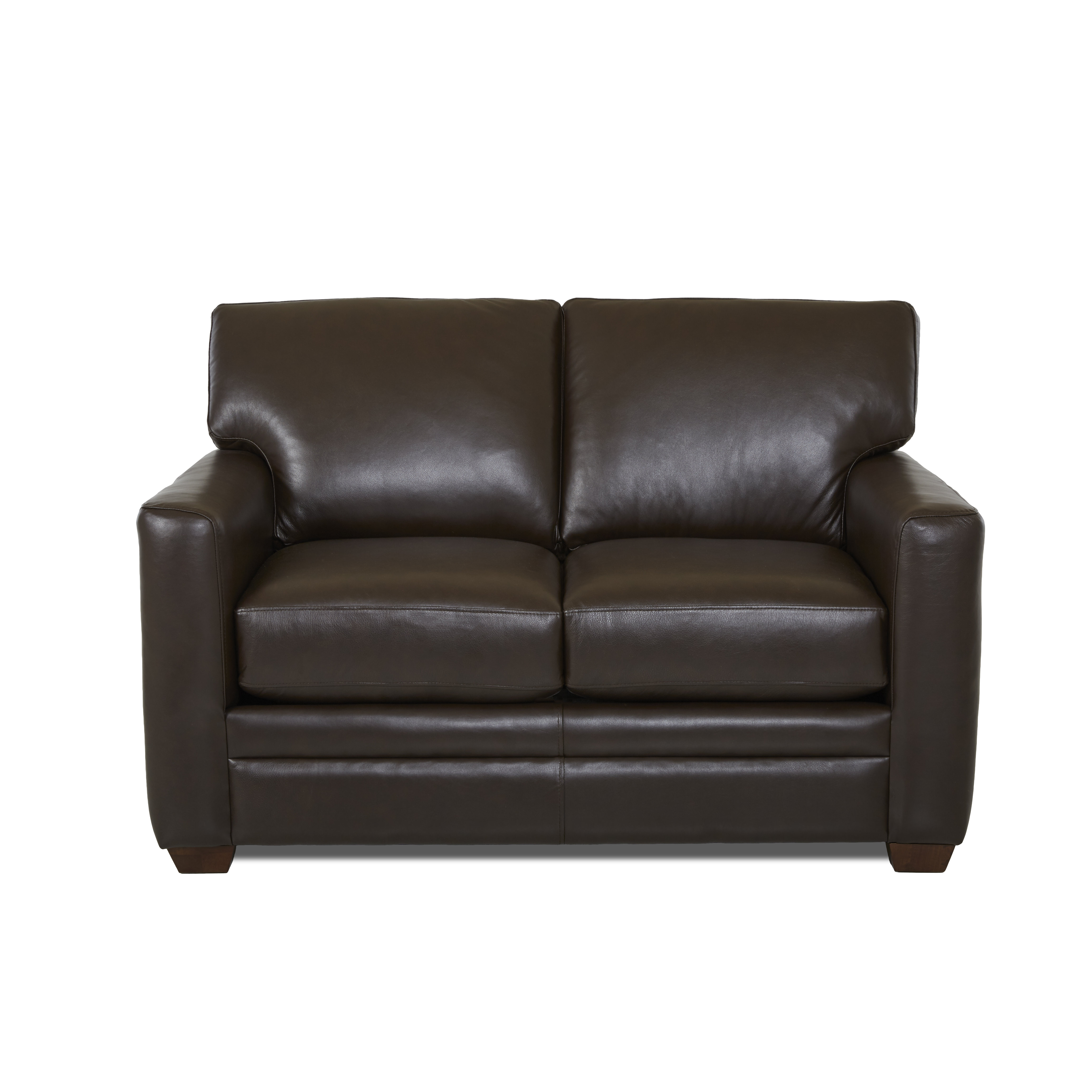 Wayfair Custom Upholstery Jennifer Leather Loveseat & Reviews Wayfair