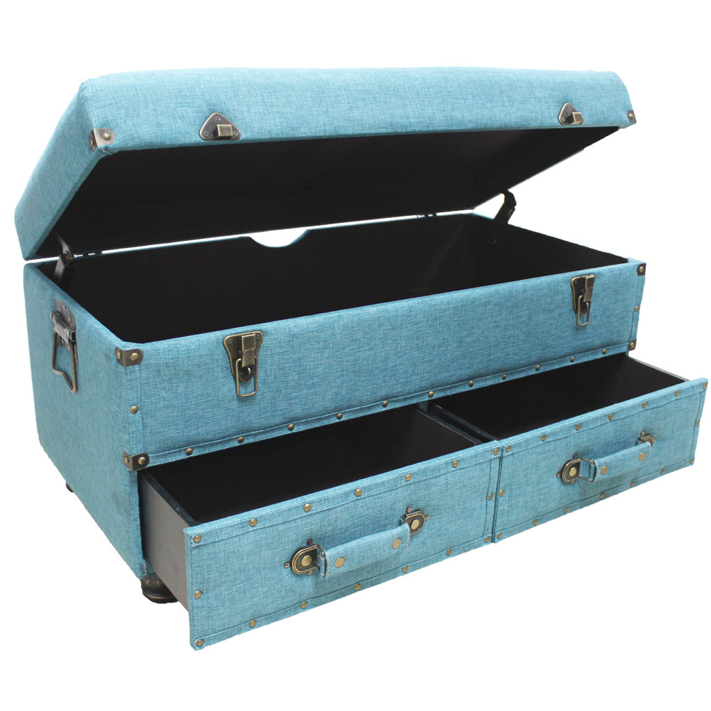 River of Goods Linen Layton Storage Trunk Wayfair