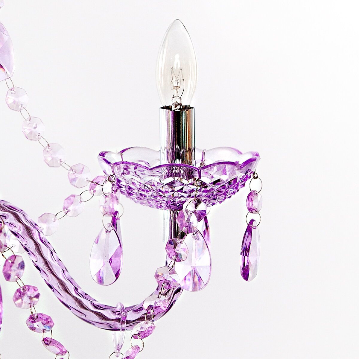 amethyst purple crystal chandelier
