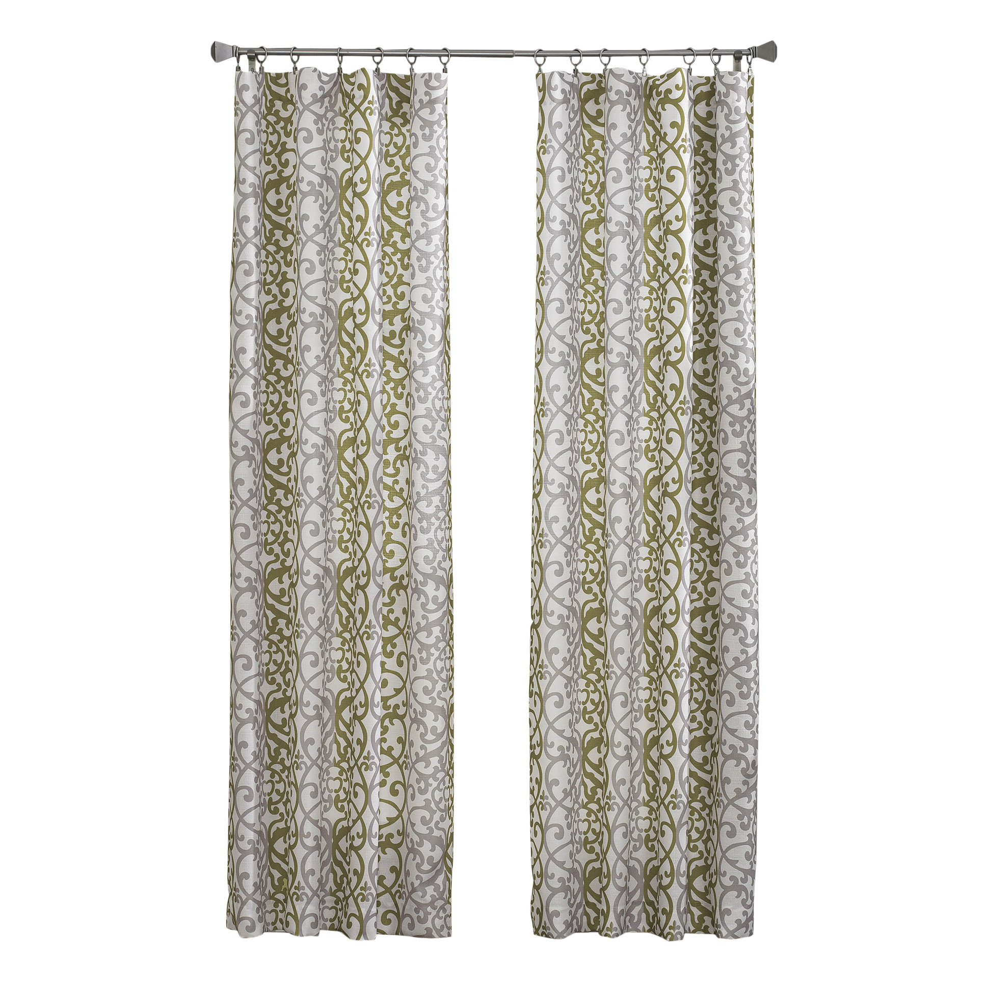 Damask Stripe Single Curtain Panel Wayfair