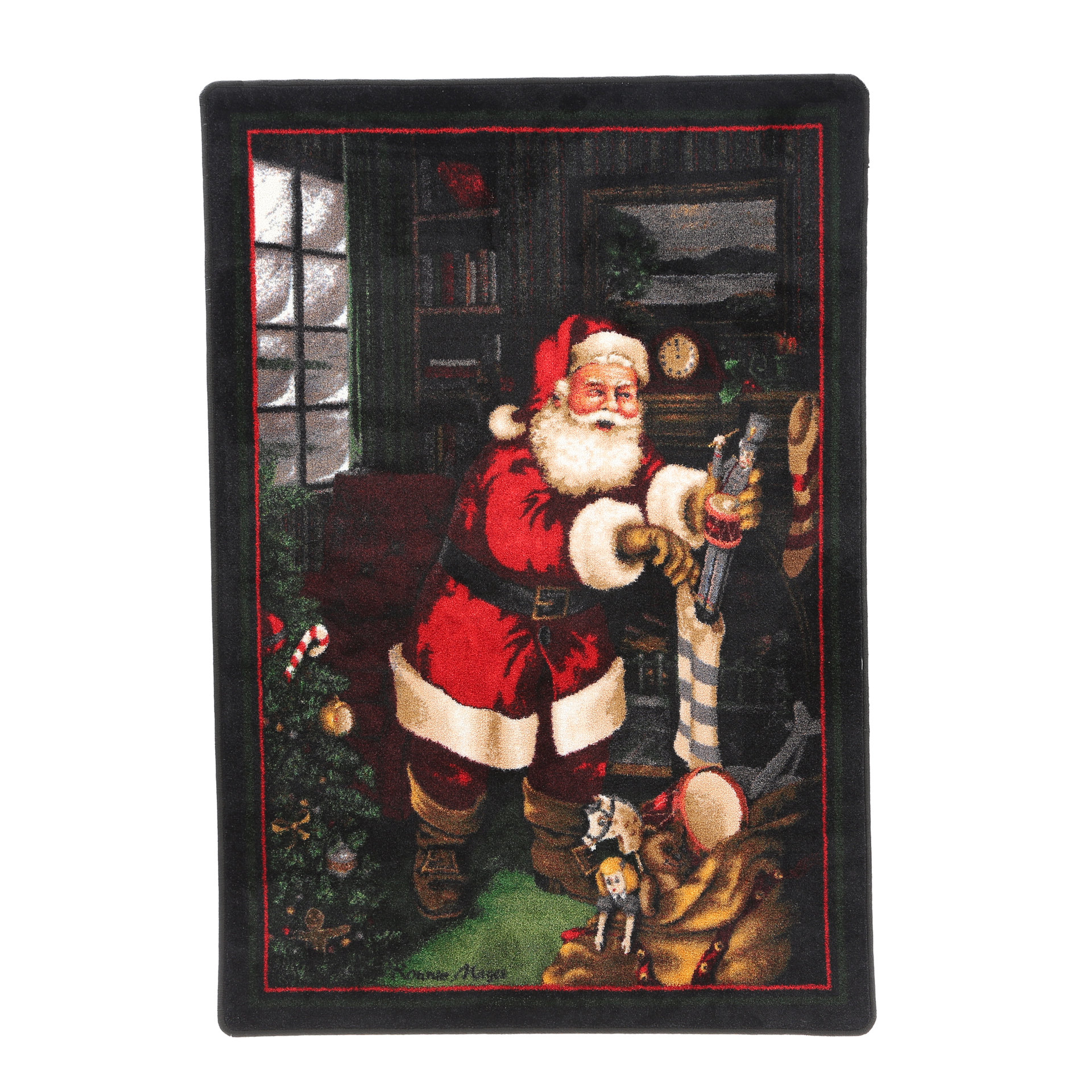 Winter Seasonal Santa's Visit Christmas Area Rug Wayfair