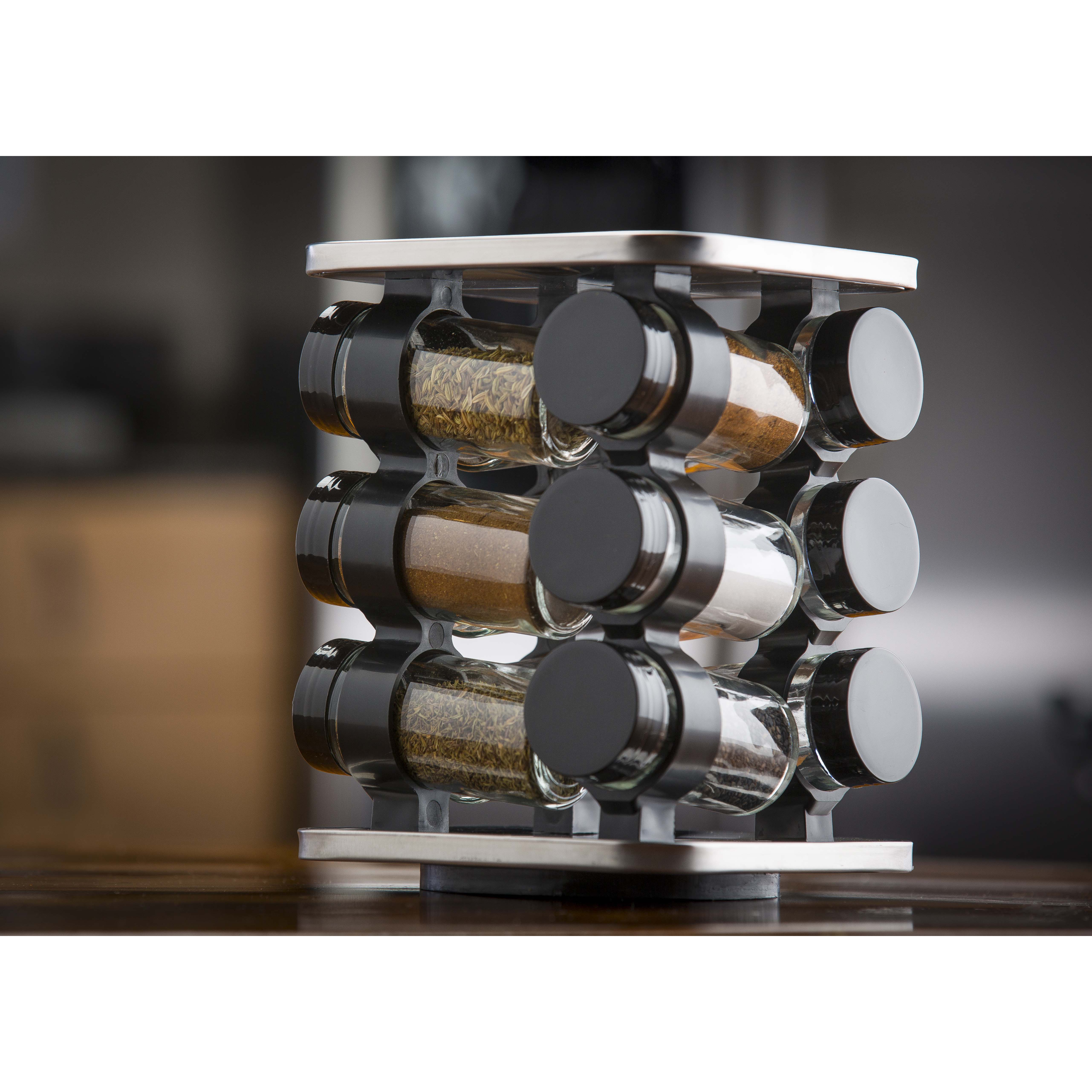 12 Piece Stainless Steel Carousel Spice Rack Set Wayfair.ca