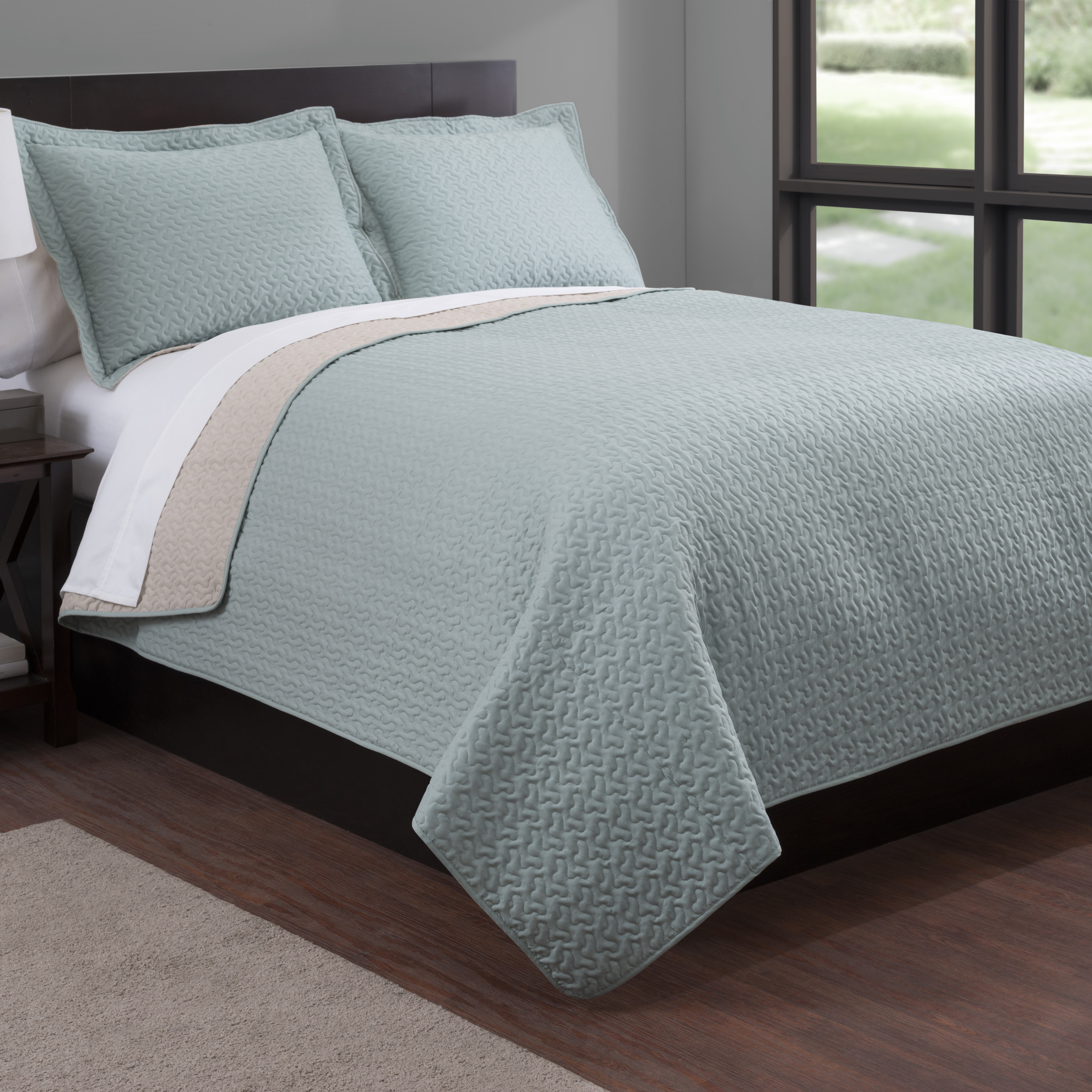 Baltic Linen Reversible Microfiber Quilt Set & Reviews Wayfair