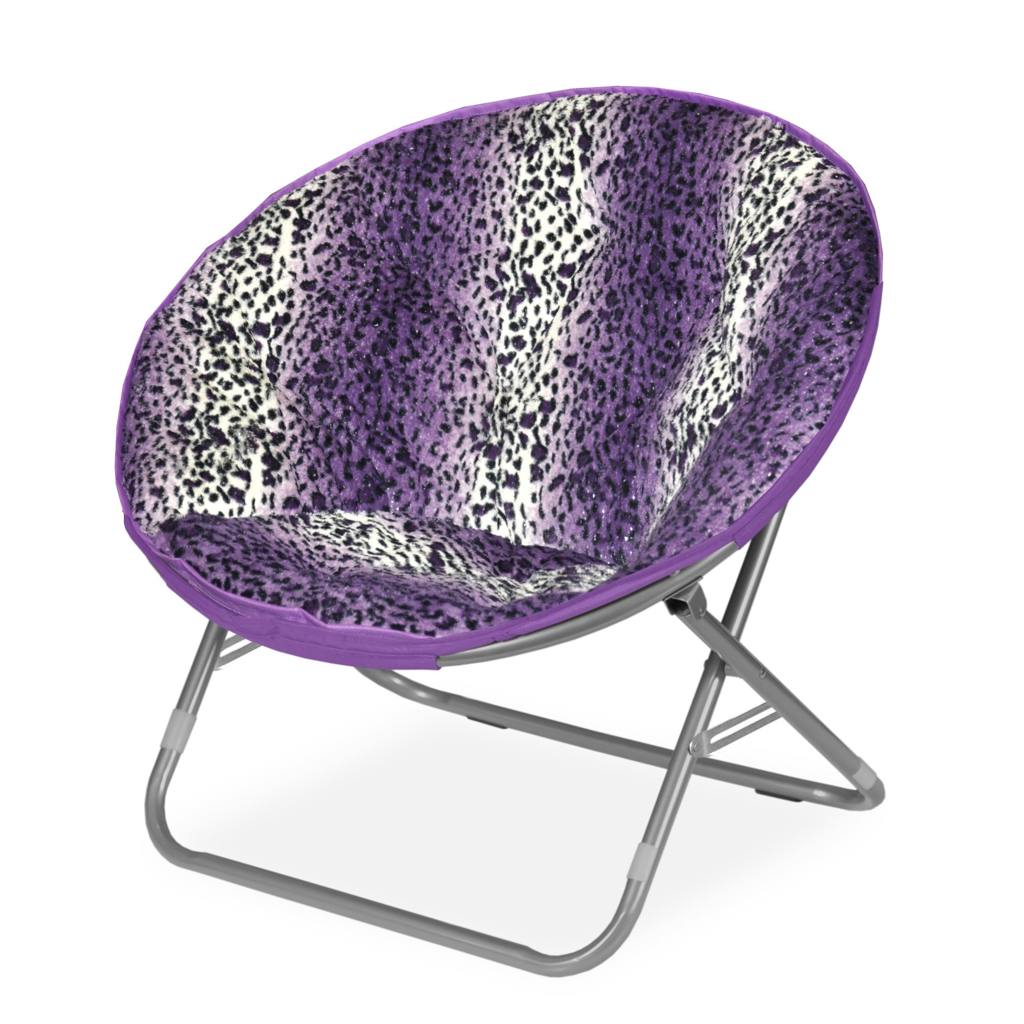 Rock Your Room Leopard Ombre Faux Fur Saucer Papasam Chair