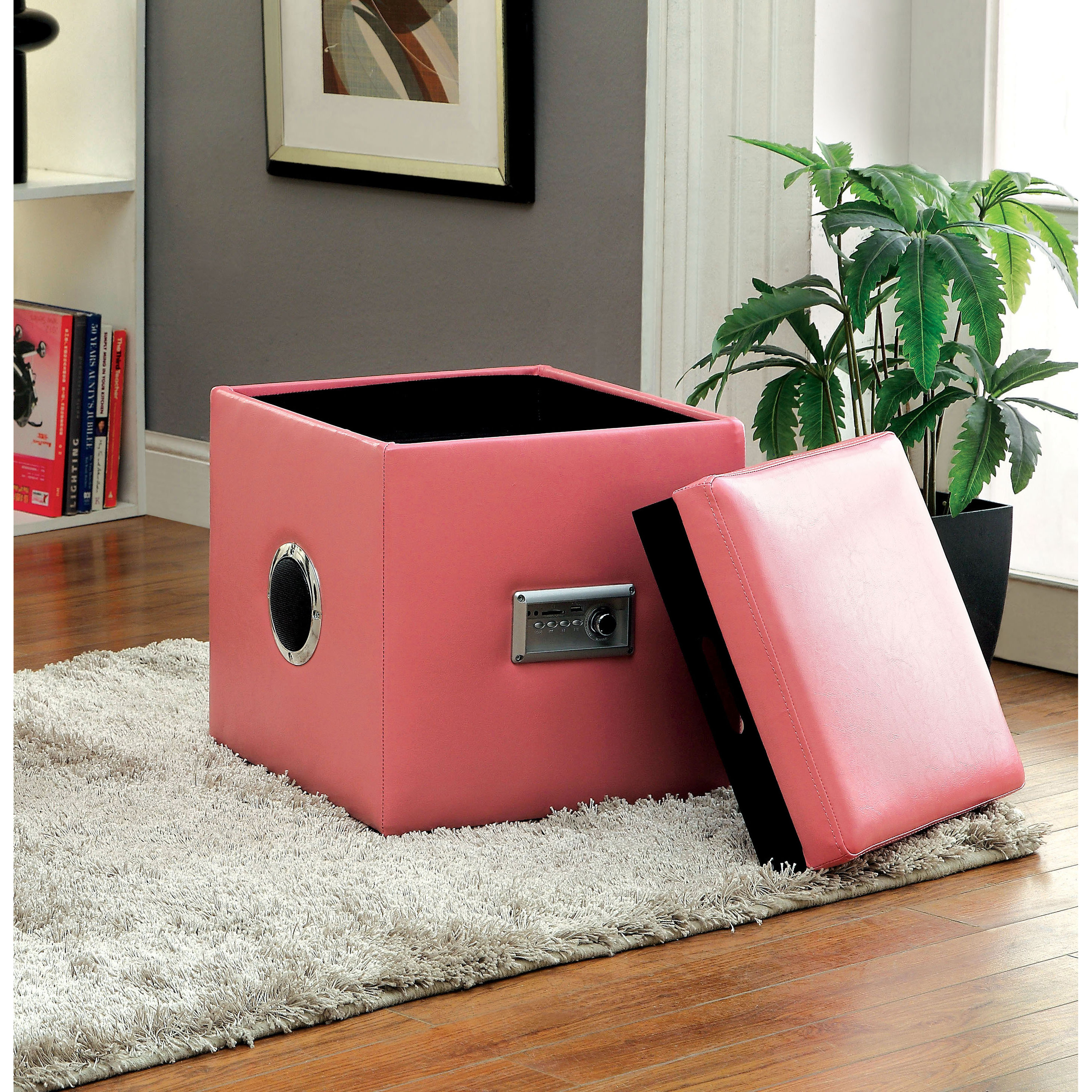 Winchester Leather Speaker Ottoman Wayfair