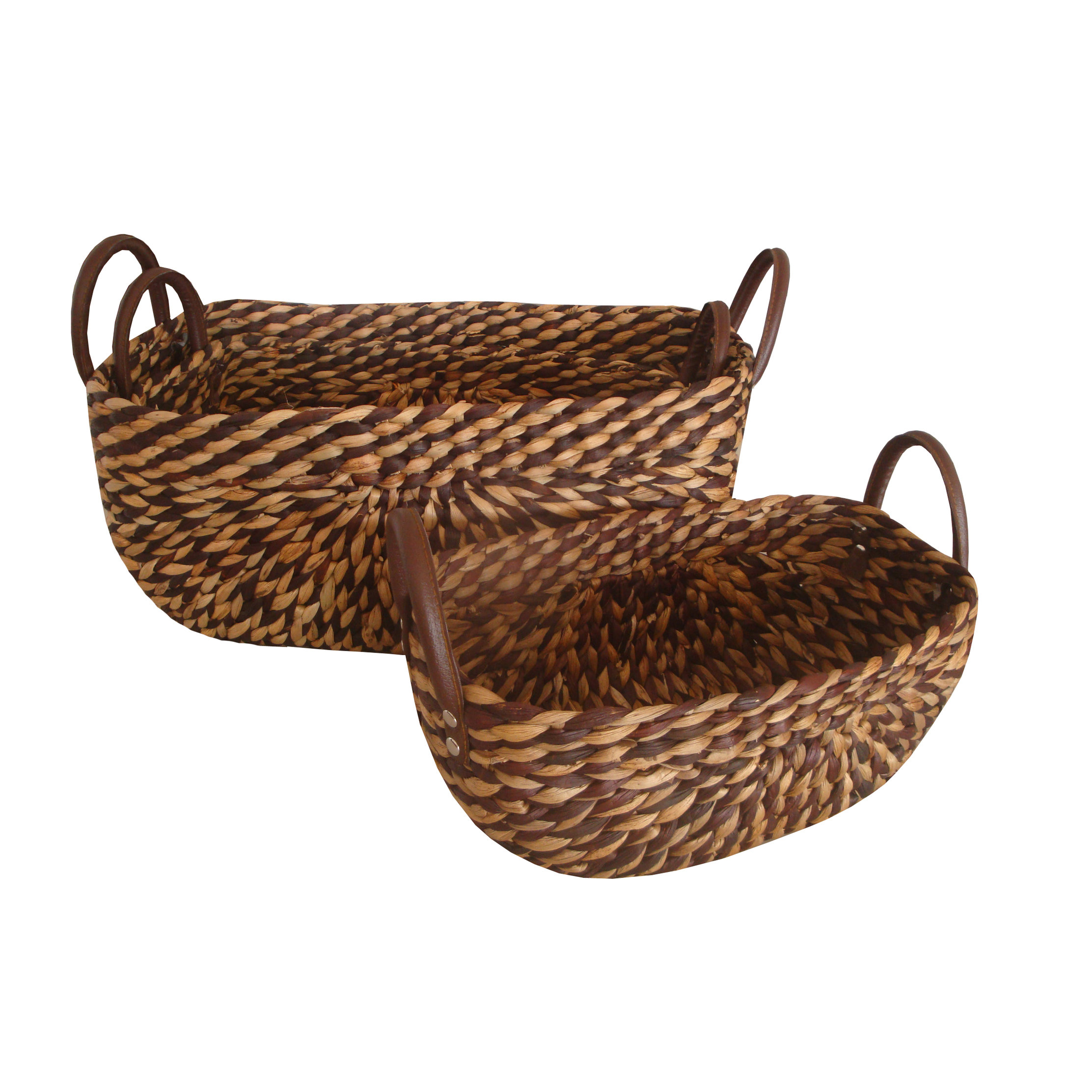 2Tone 3 Piece Basket with Handles Set Wayfair