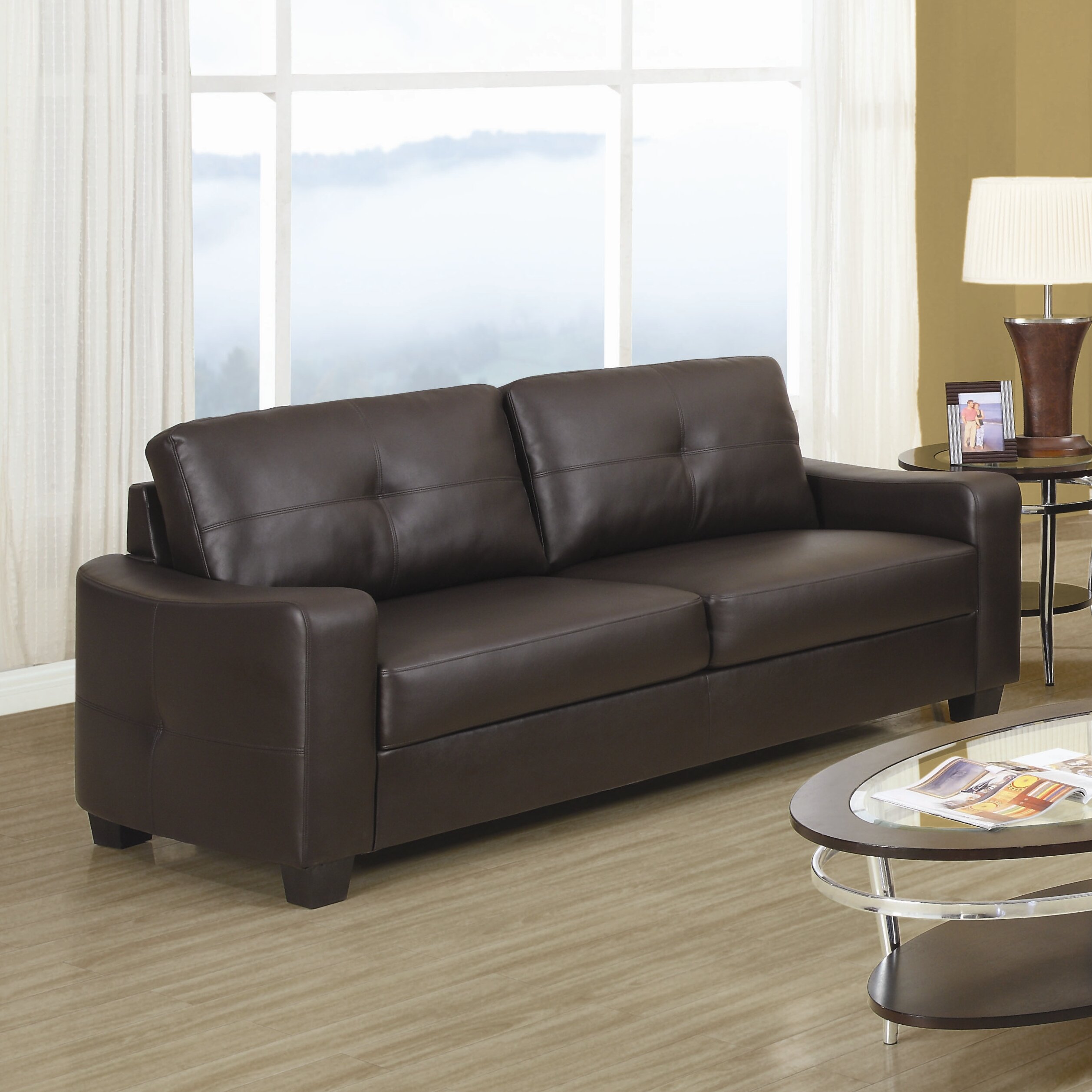 Oakwood Tufted Leather Sofa