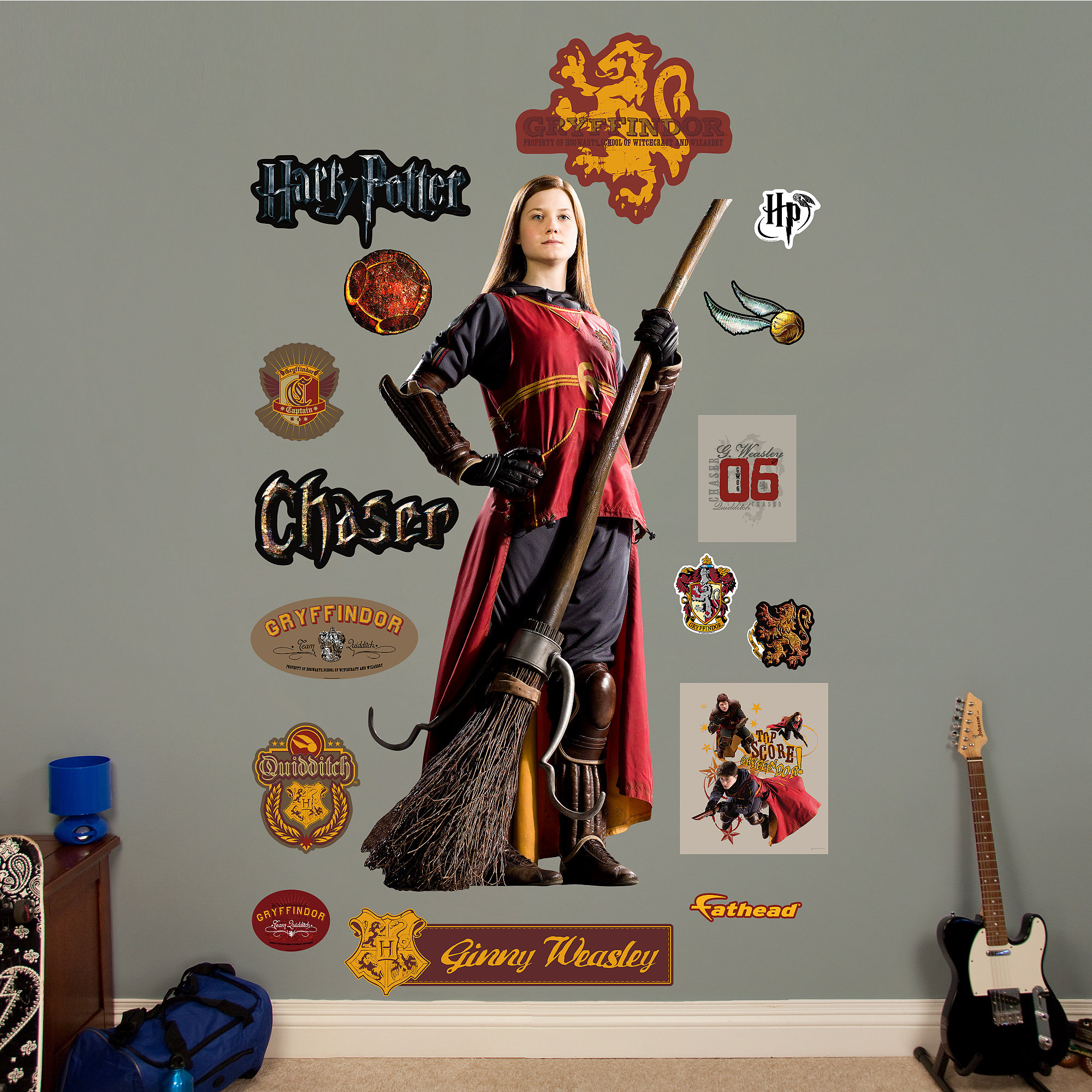 Harry Potter Ginny Weasley Quidditch Chaser Peel and Stick Wall Decal