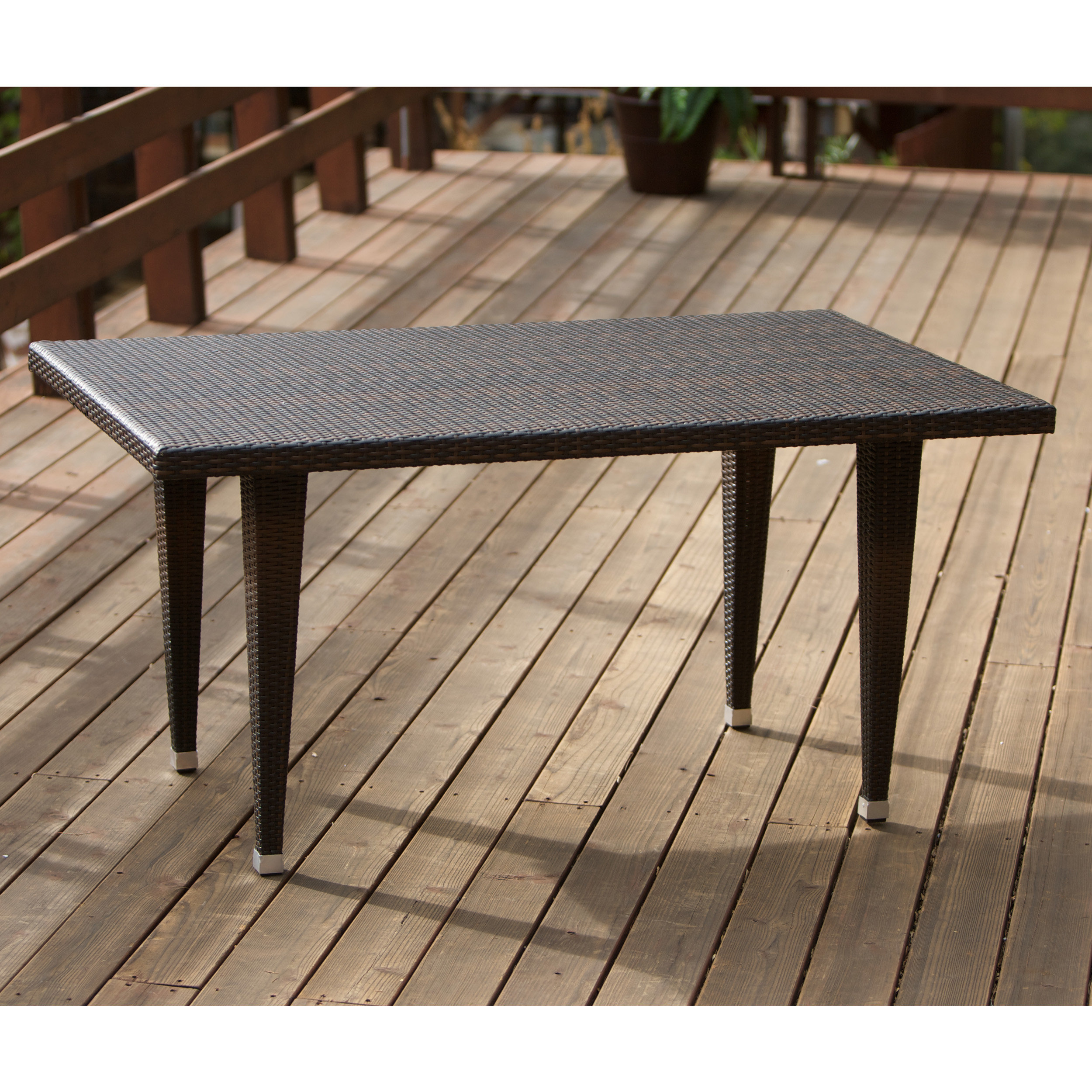 Dimke 7pc Polyethylene Wicker Outdoor Dining Set Wayfair