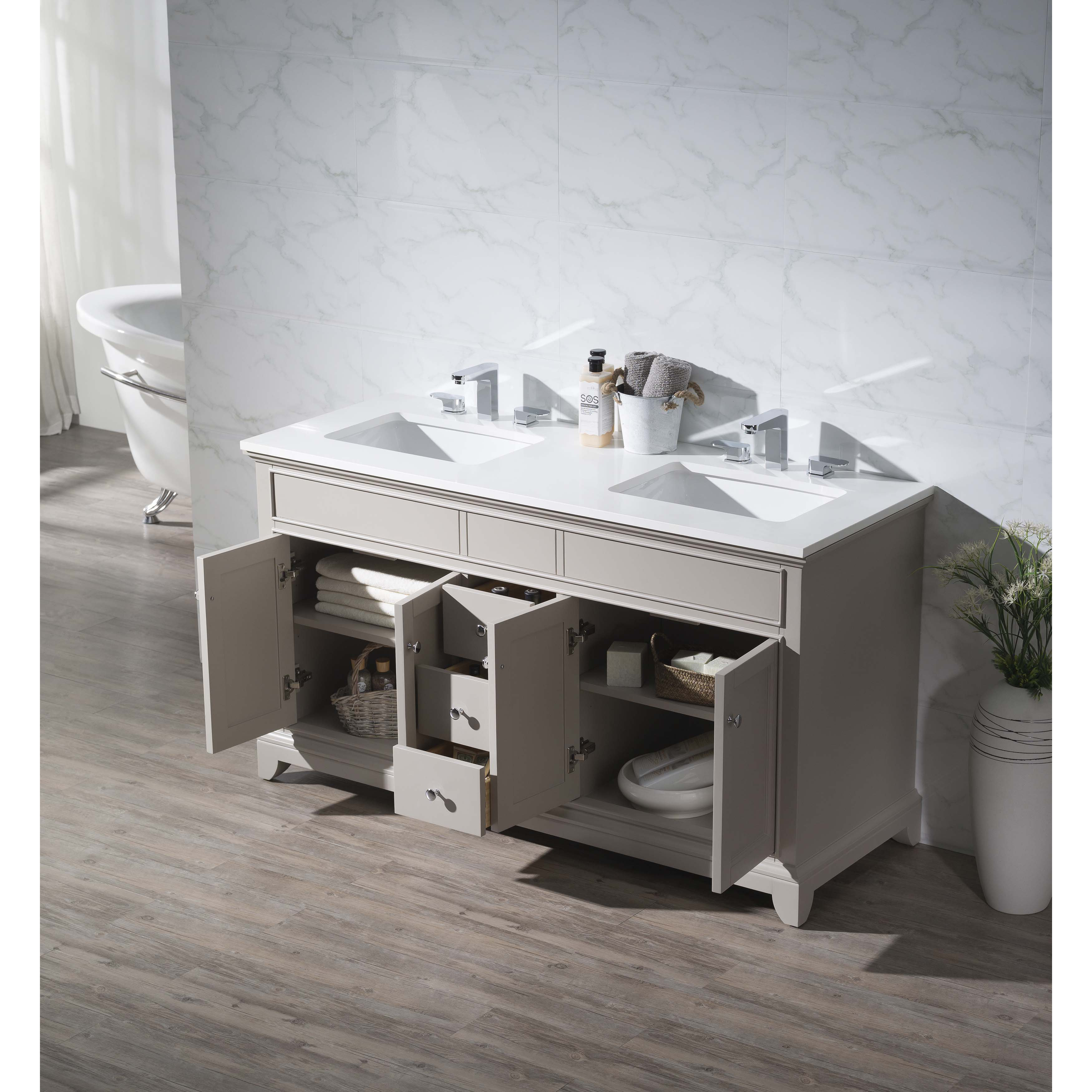 Home Loft Concepts 59" Double Sink Bathroom Vanity Set & Reviews Wayfair