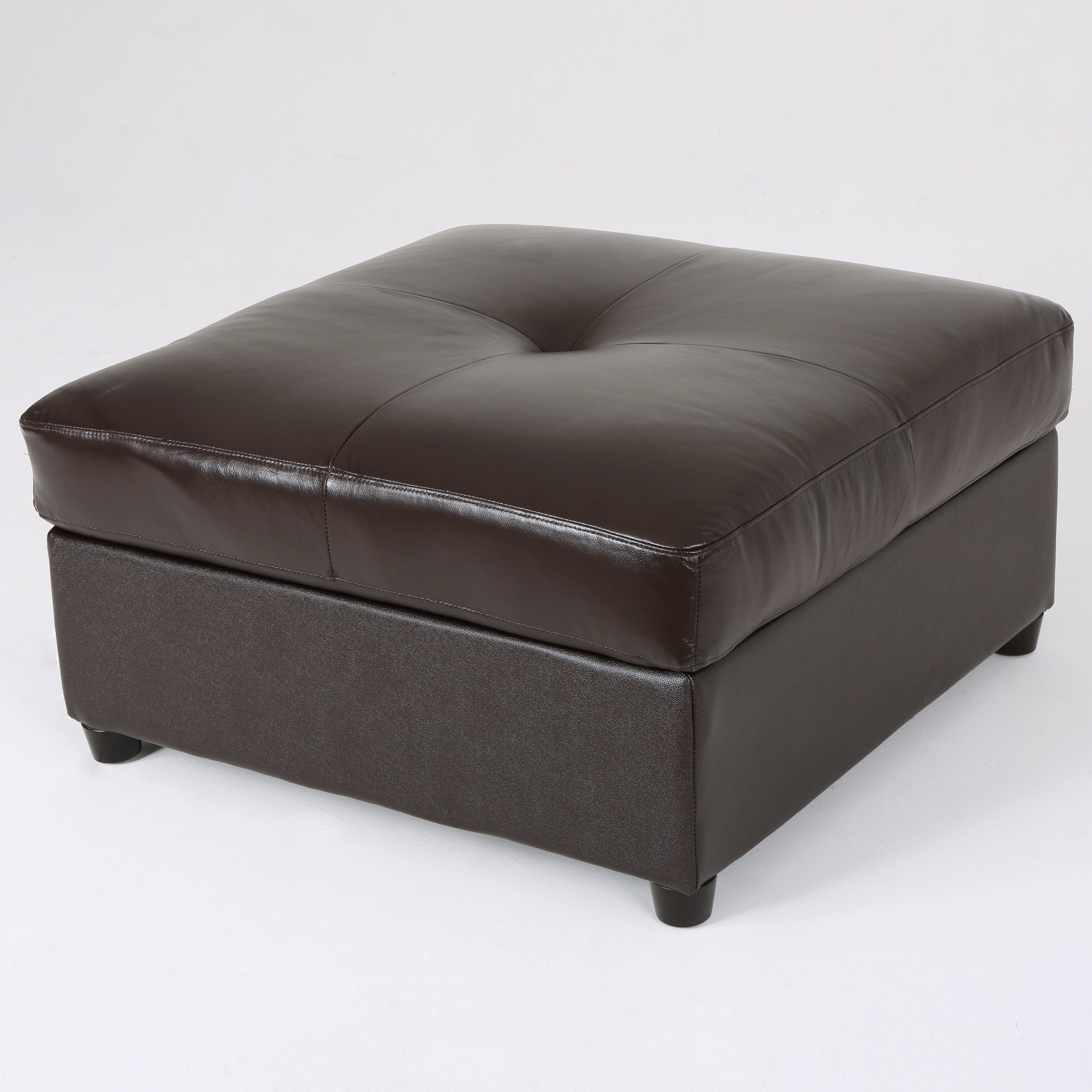 Marshall Top Grain Leather Ottoman Wayfair