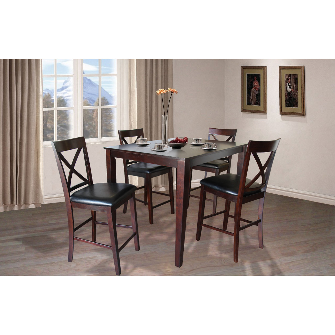 Hazelwood Home Counter Height 5 Piece Set & Reviews Wayfair