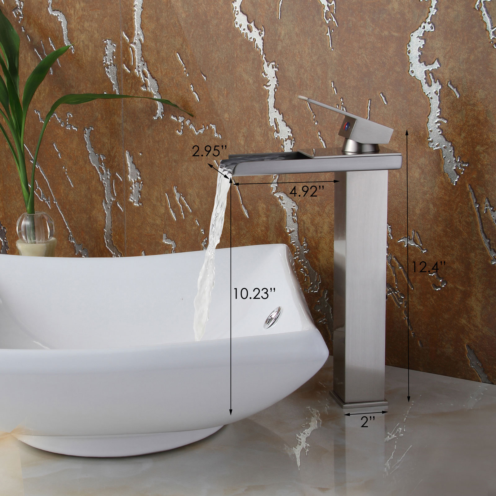 Elite Single Handle Bathroom Waterfall Faucet & Reviews Wayfair