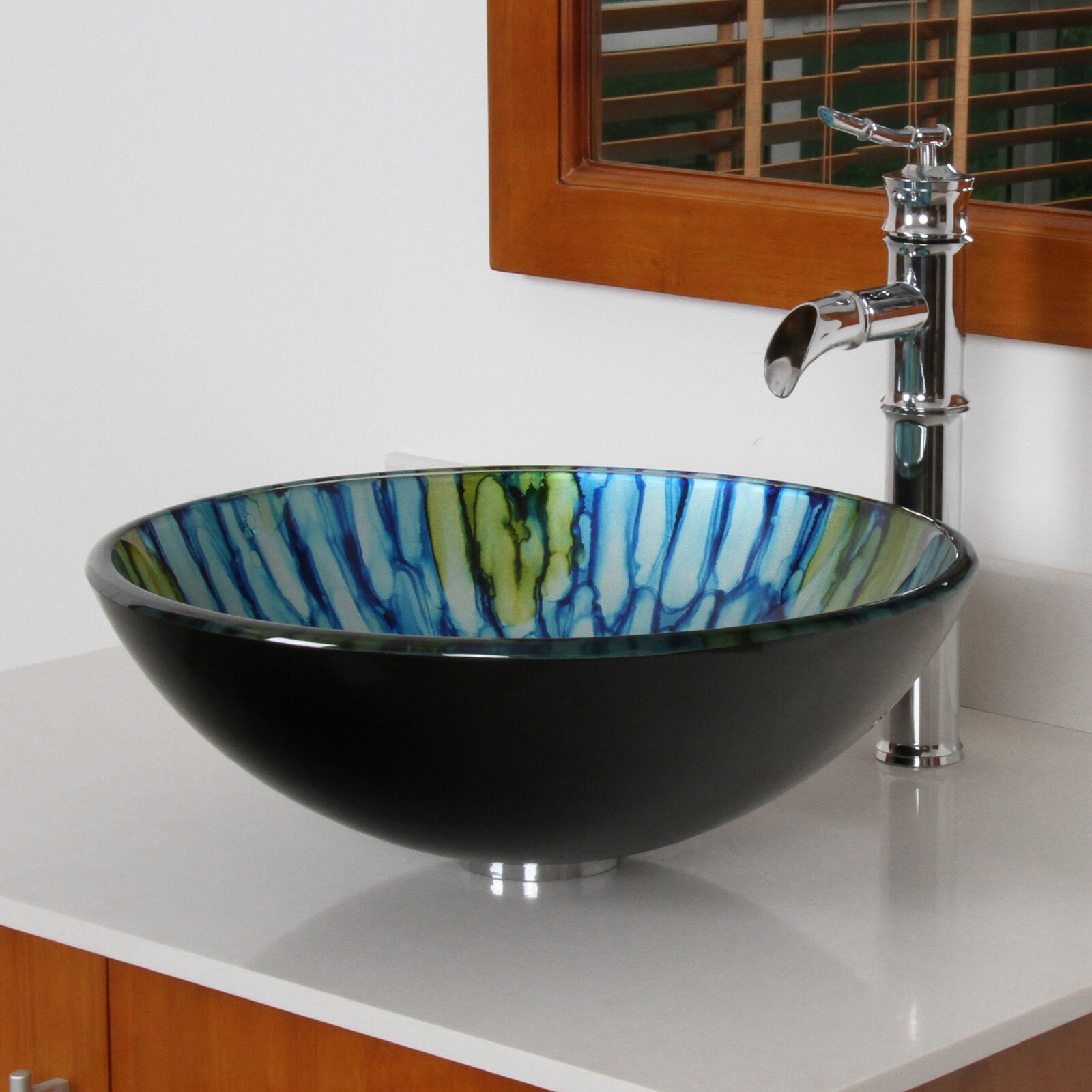 Double Layered Glass Bowl Bathroom Sink | Wayfair