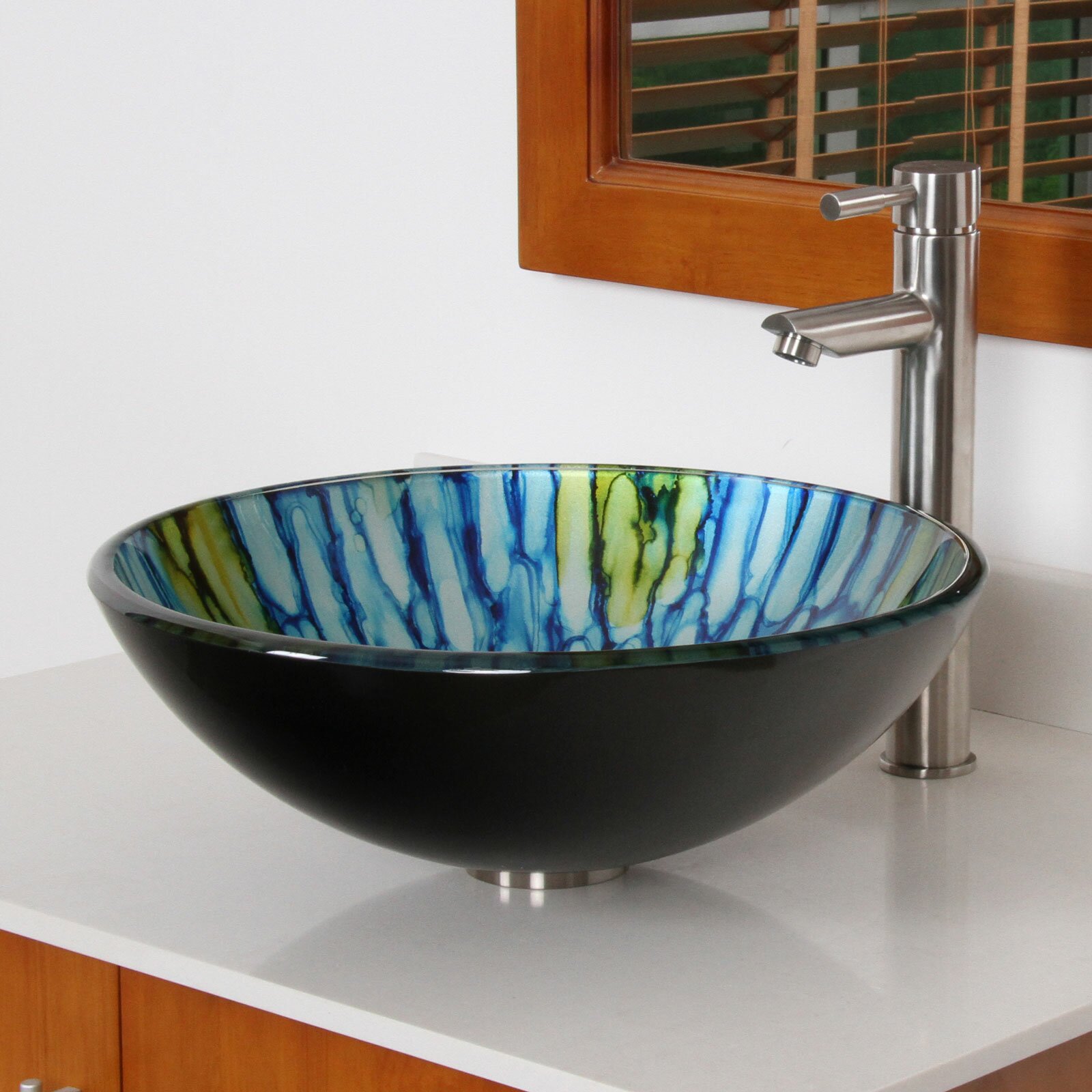 Double Layered Glass Bowl Bathroom Sink | Wayfair