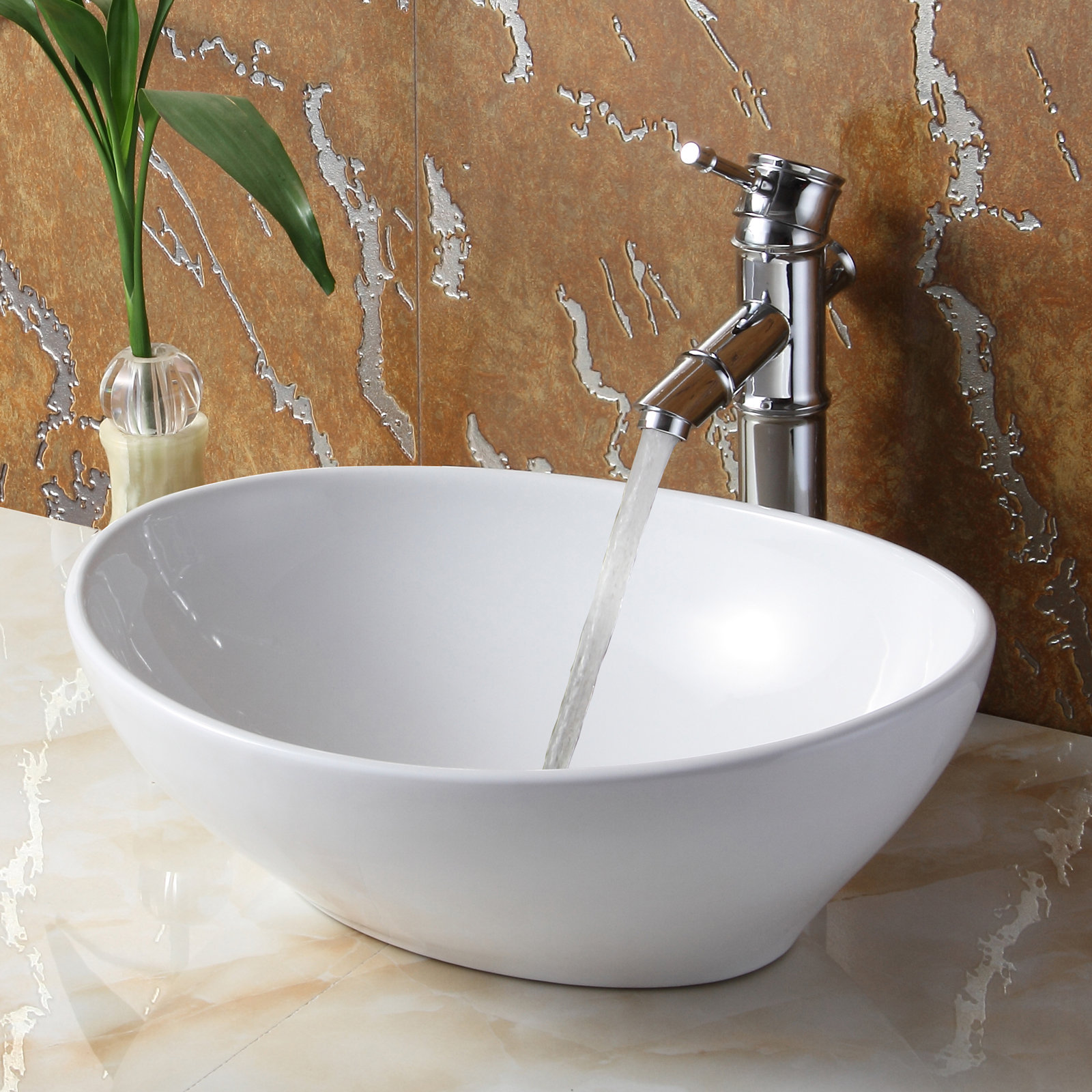 Ceramic BoatShaped Bathroom Sink Wayfair