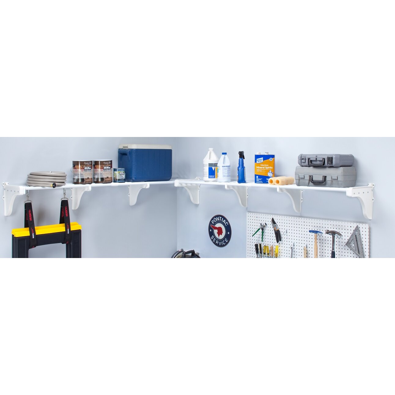 Shelf from Tube Technology Expandable Garage Shelf Kit with 2 Shelves 