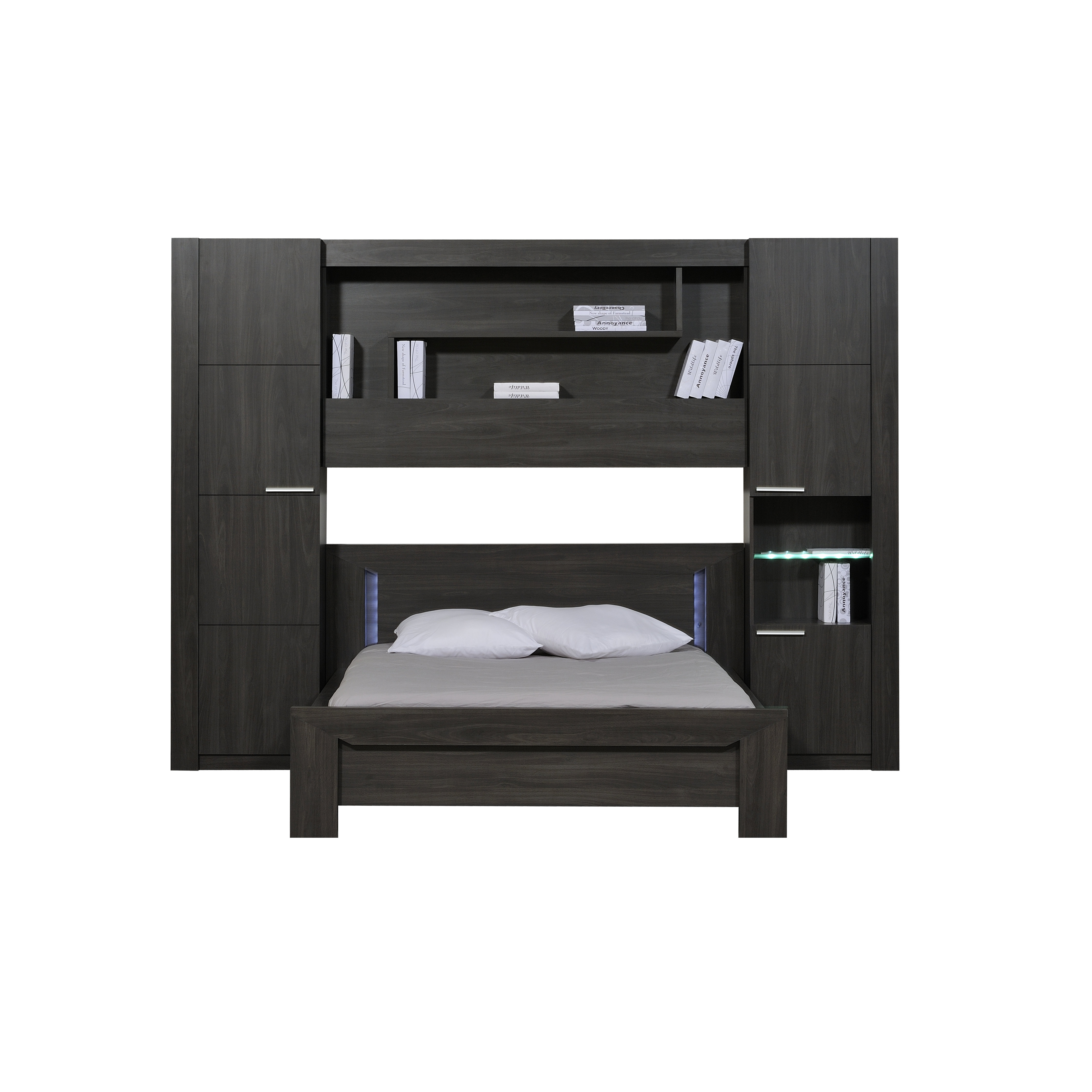 Oceane Wood Bookcase Headboard Wayfair UK