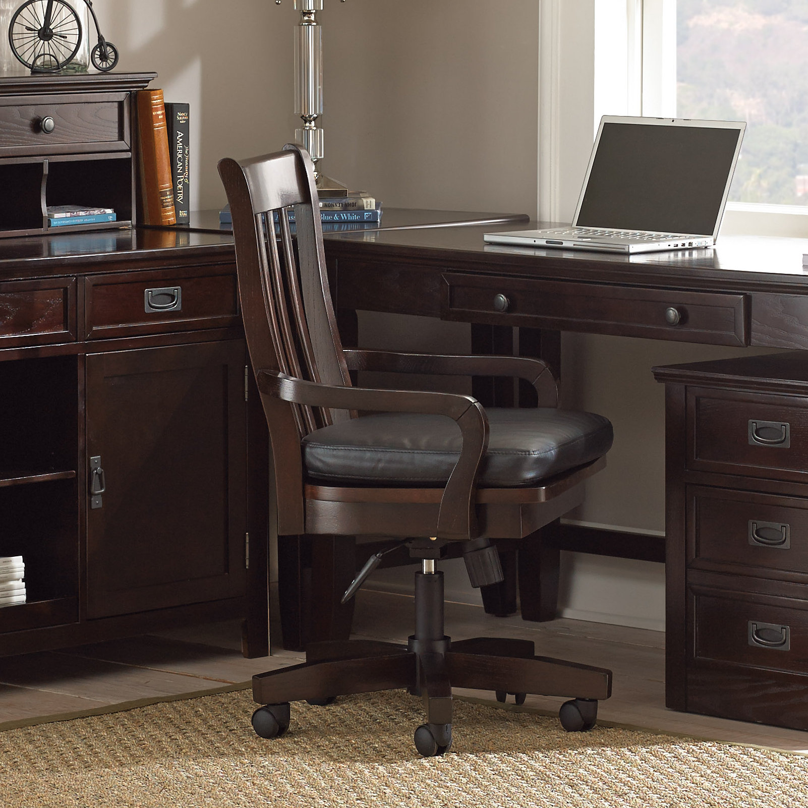 Three Posts Barrville HighBack Swivel Arm Chair with Casters & Reviews