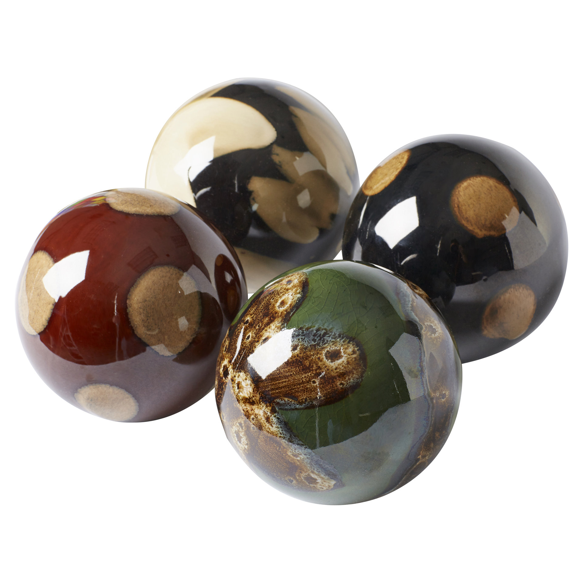 Three Posts 4 Piece Ceramic Decorative Ball Set & Reviews Wayfair