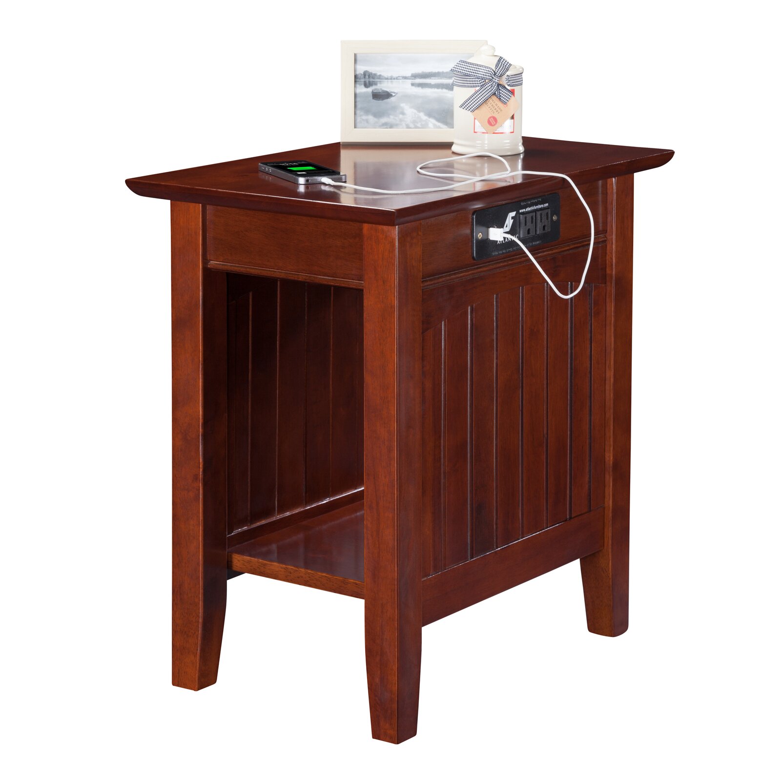 Side Table With Charger