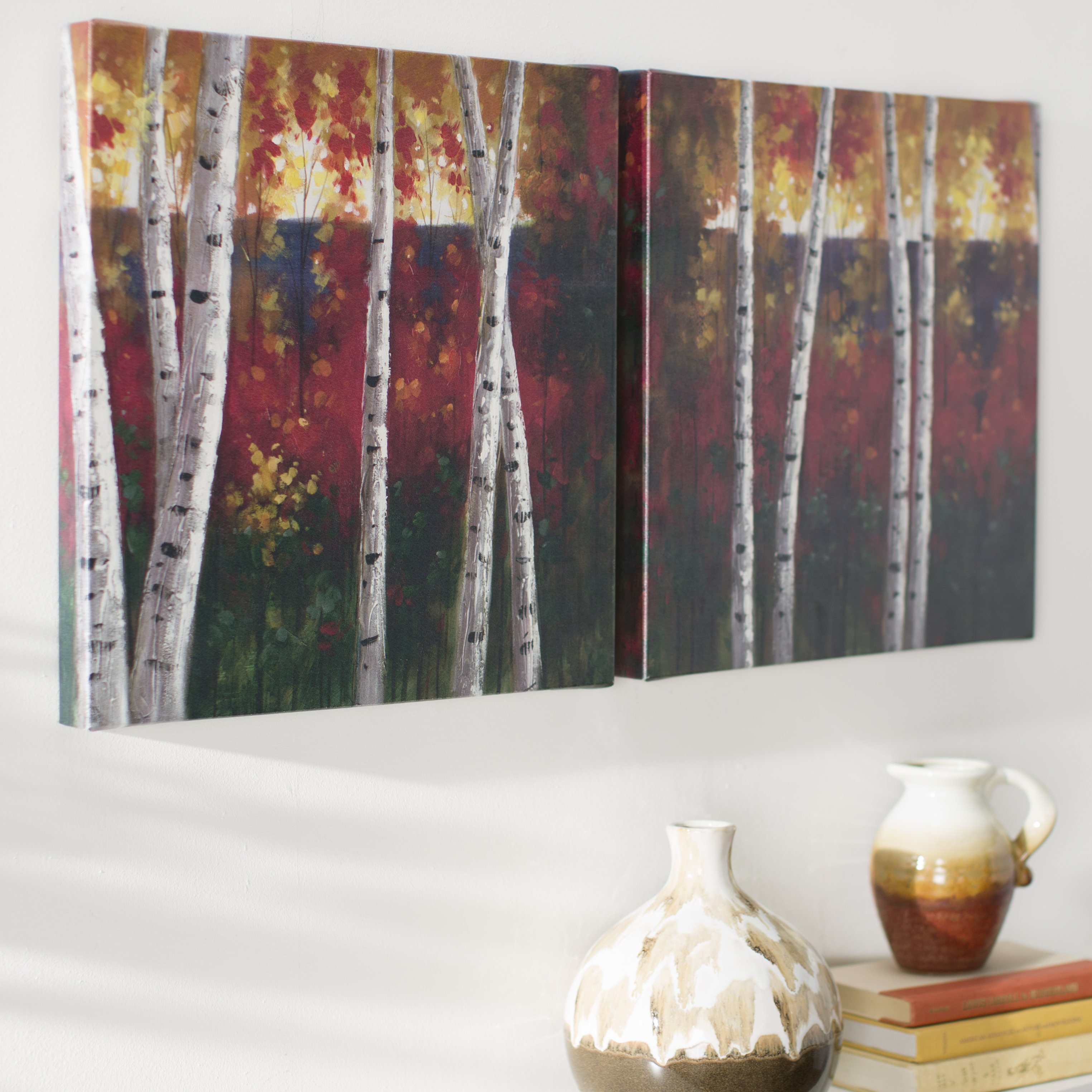 Three Posts Autumn Aspens Painting Print Wrapped Canvas Set & Reviews